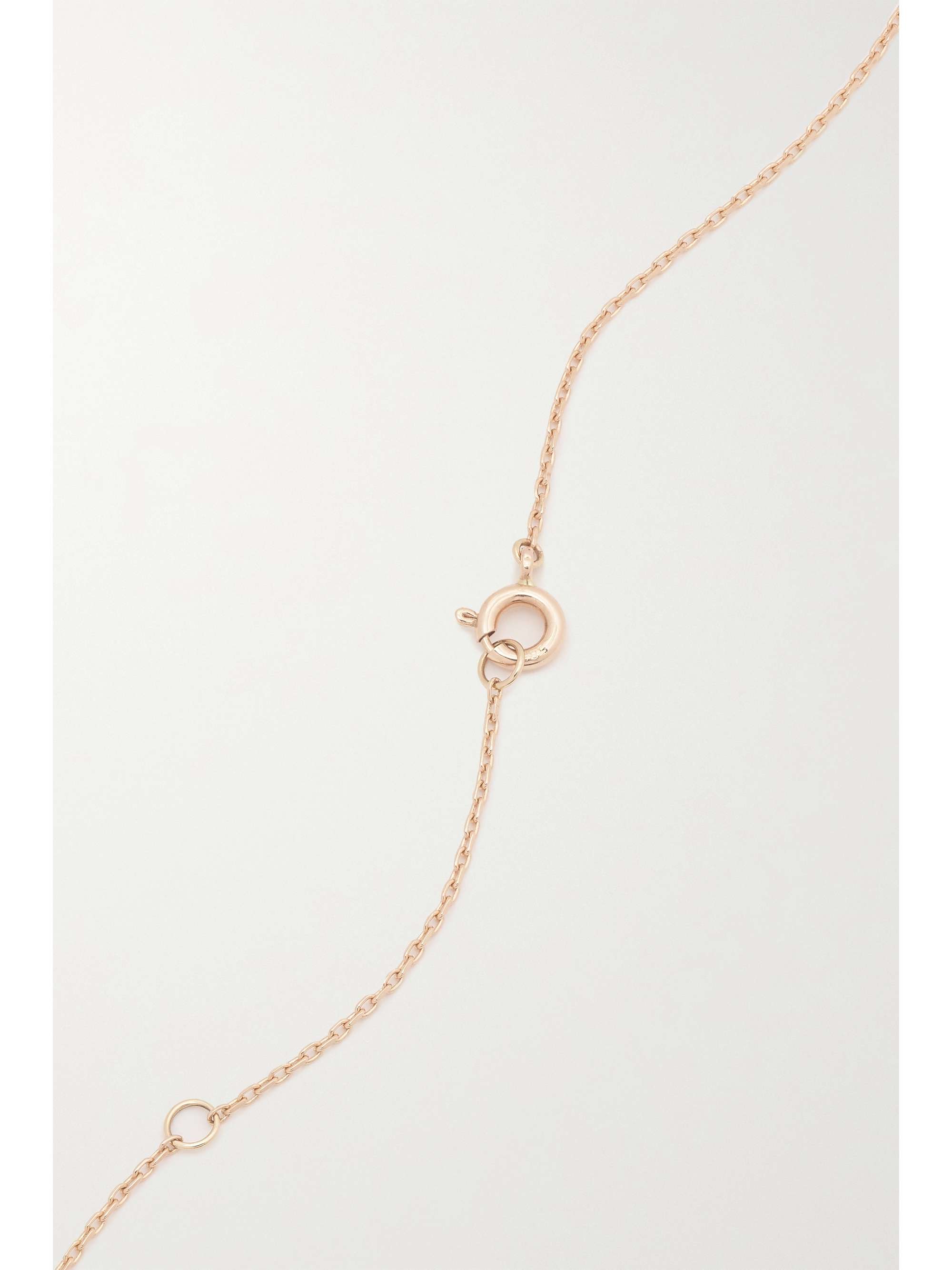 DIANE KORDAS 14-karat rose gold diamond necklace