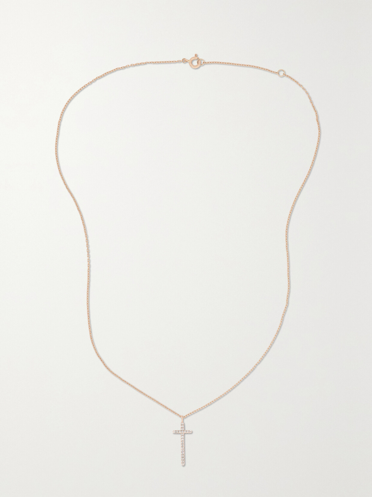 Diane Kordas 14-karat Rose Gold Diamond Necklace