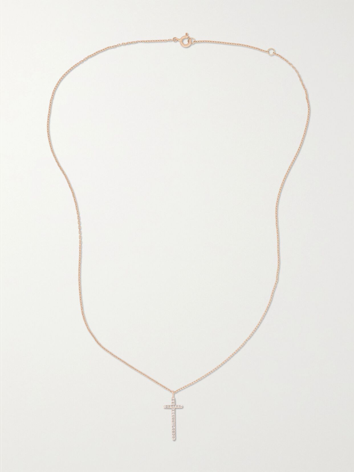 14-karat rose gold diamond necklace