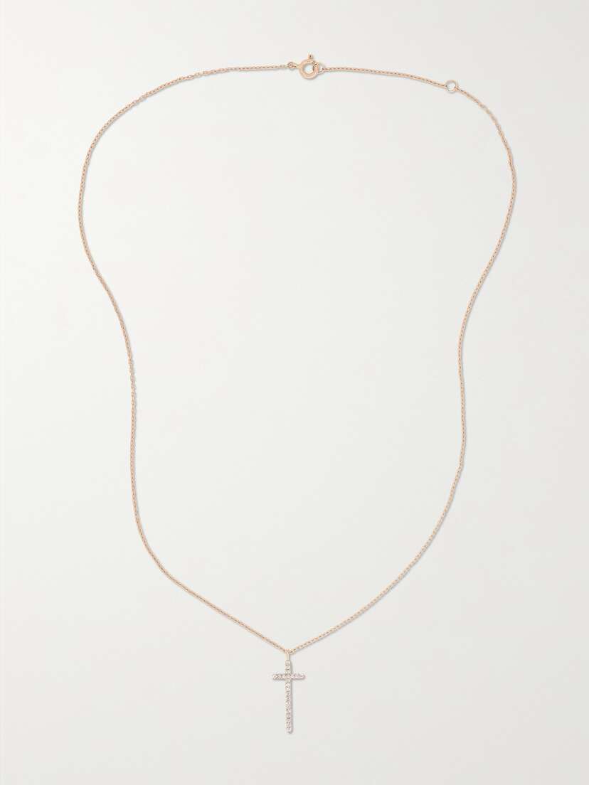 Diane Kordas 14-karat Rose Gold Diamond Necklace