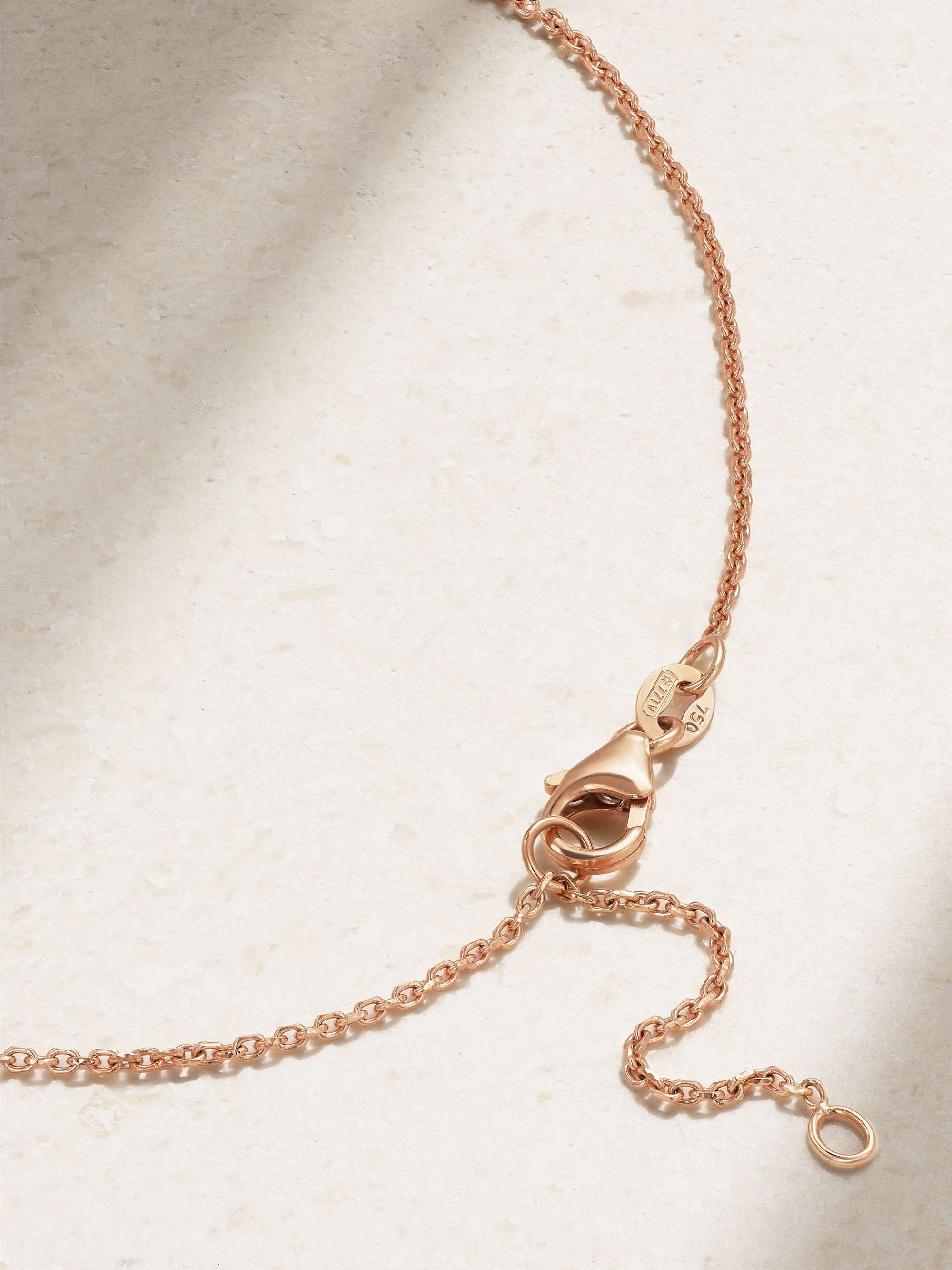 DIANE KORDAS Collier en or rose 18 carats (750/1000) et diamants