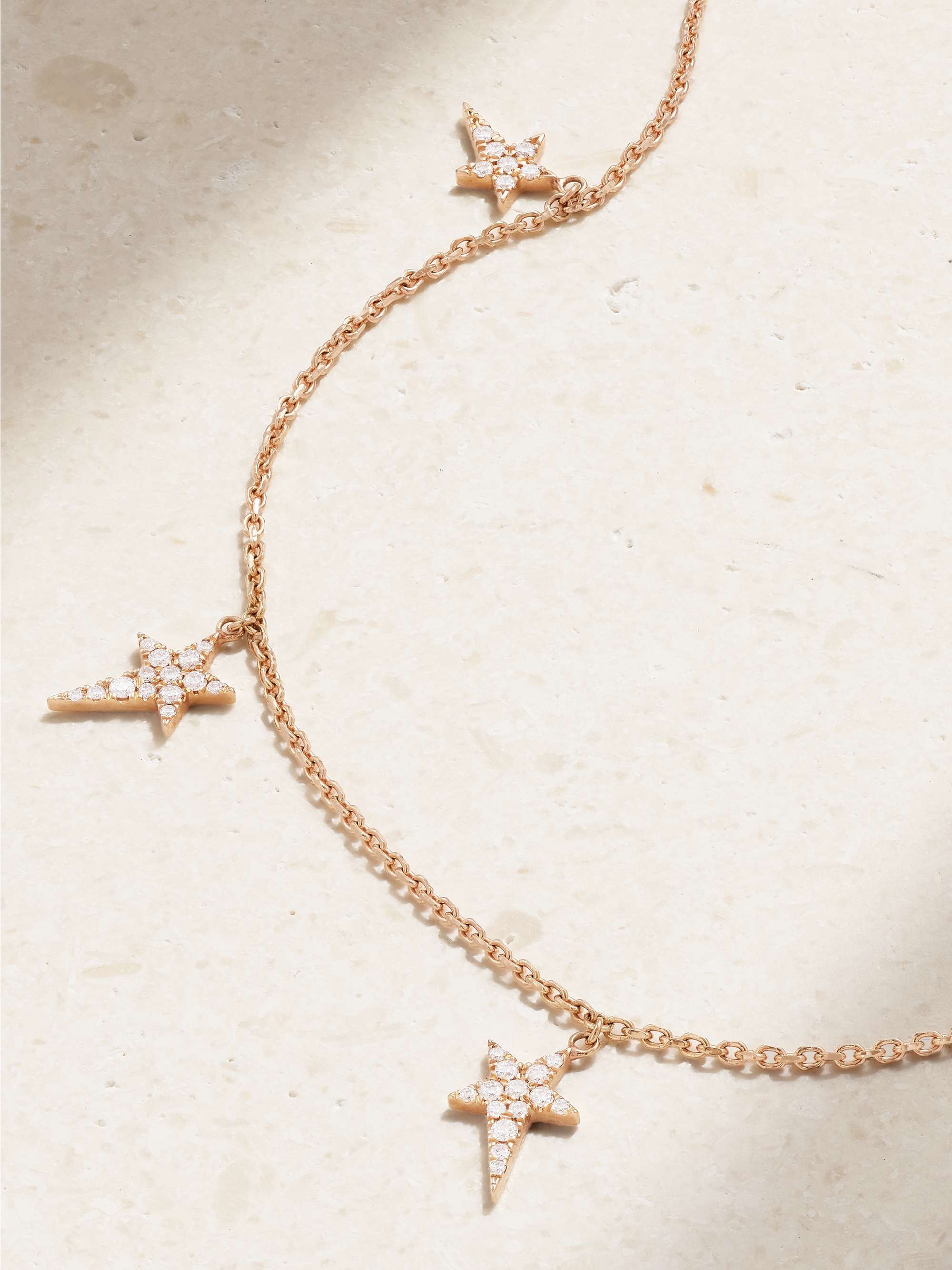 DIANE KORDAS Collier en or rose 18 carats (750/1000) et diamants
