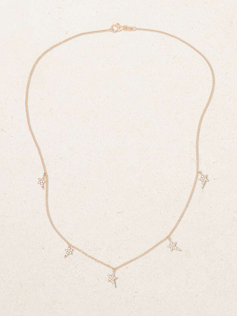 Diane Kordas 18-karat Rose  Diamond Necklace