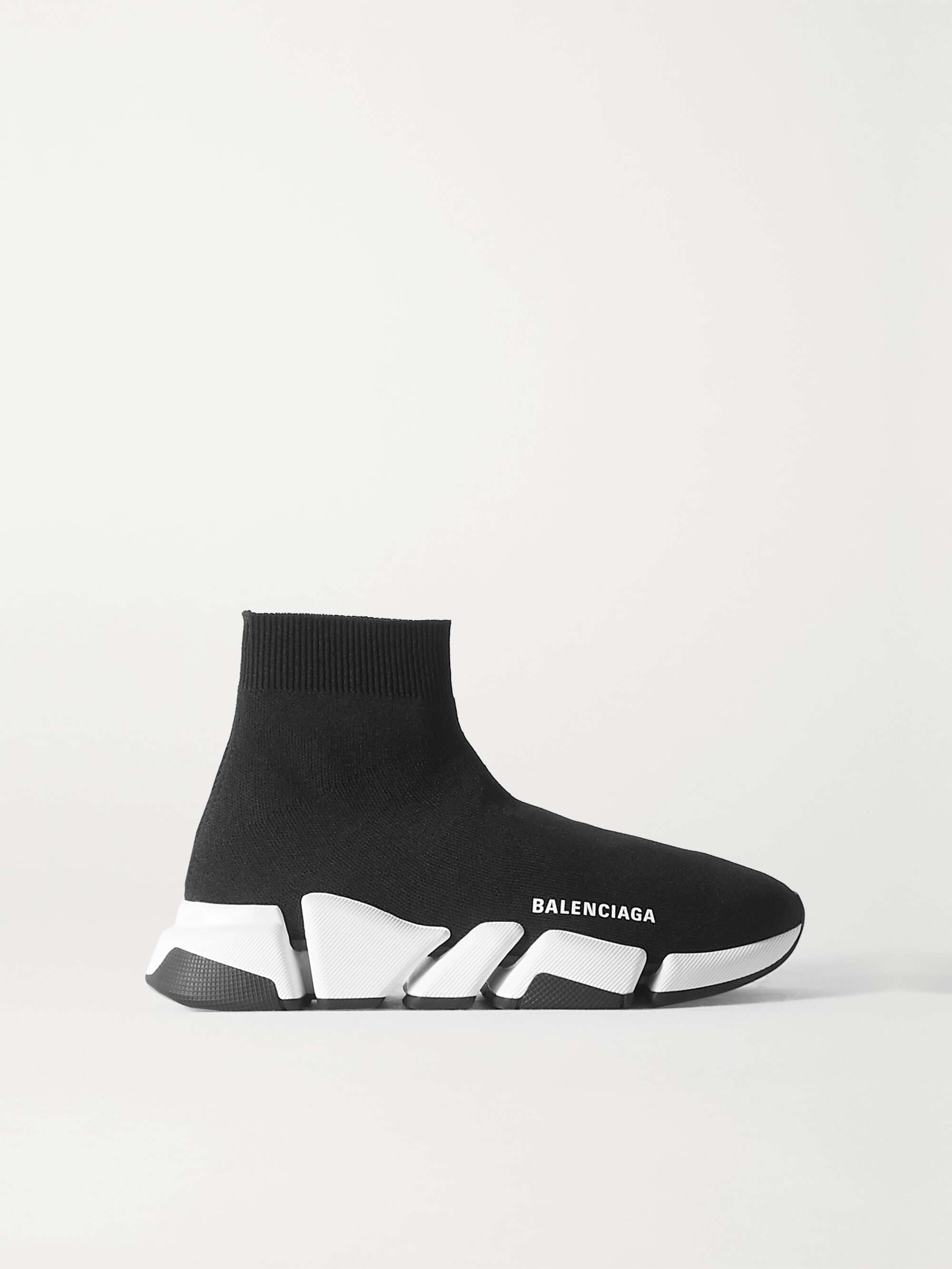 BALENCIAGA Speed 2.0 logo-print stretch-knit high-top sneakers | NET-A ...