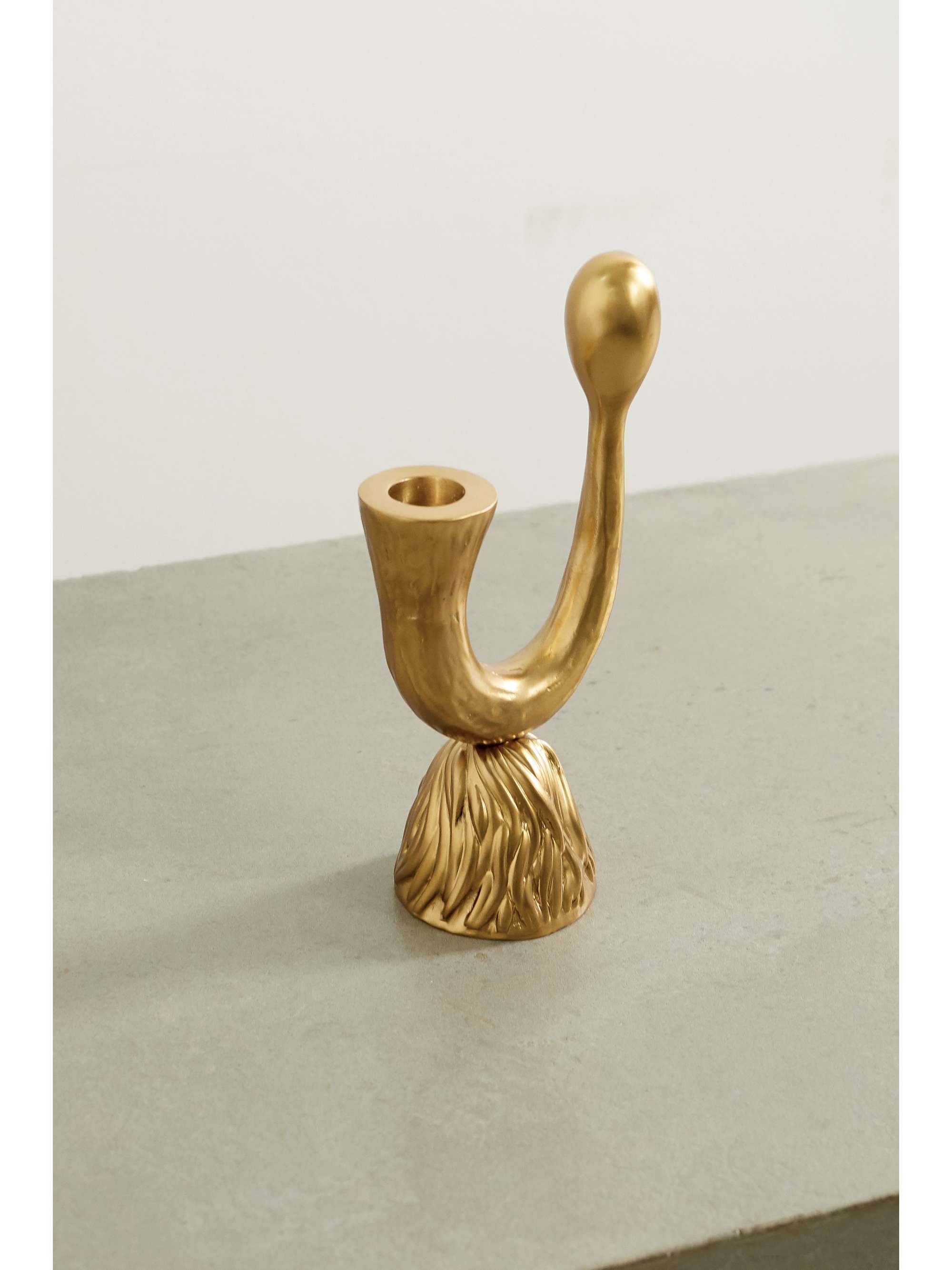 L'OBJET + Haas Brothers Horn bronze-tone candlestick