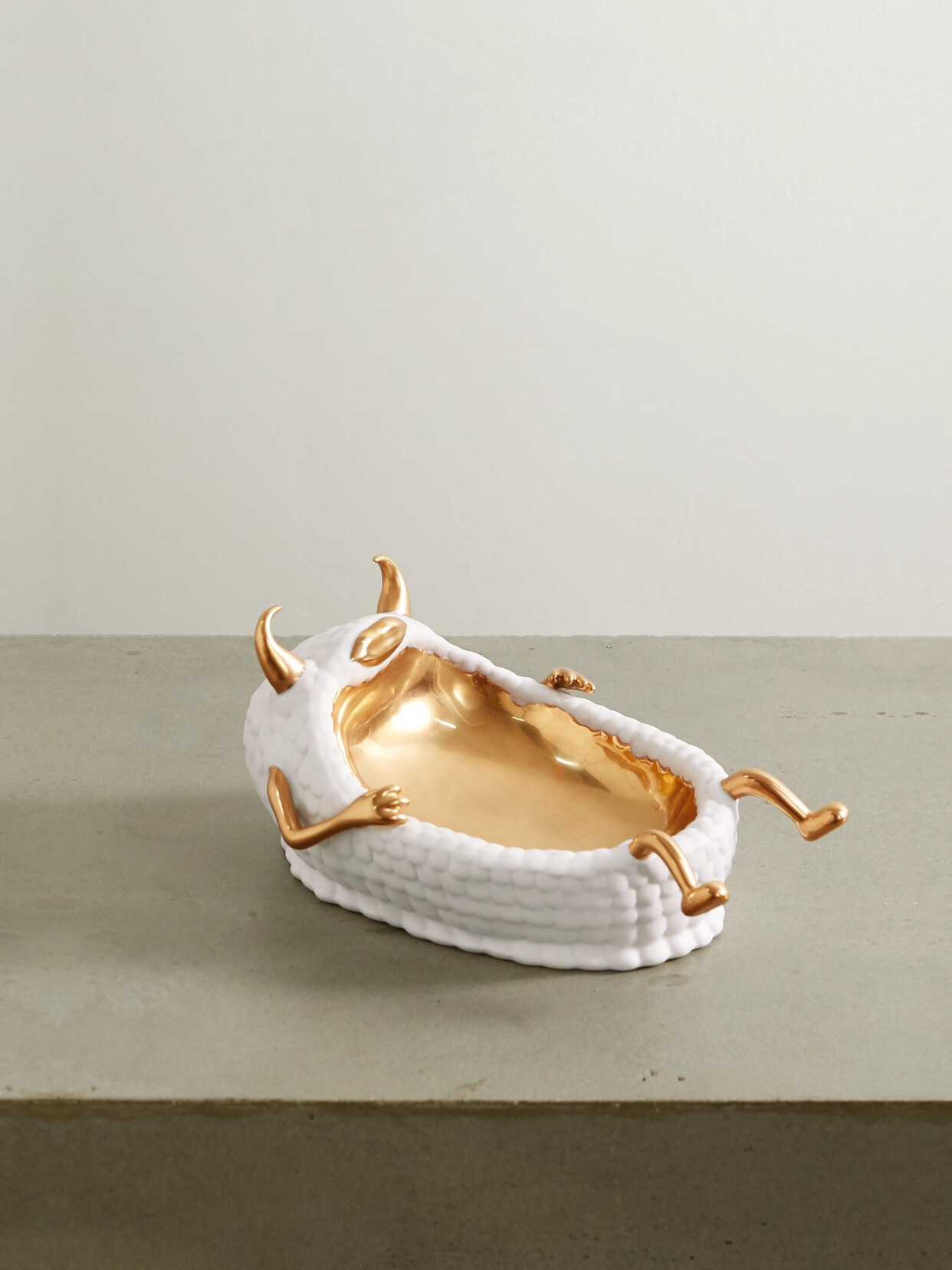 L'objet X Haas Brothers White Lazy Susan Bowl In White