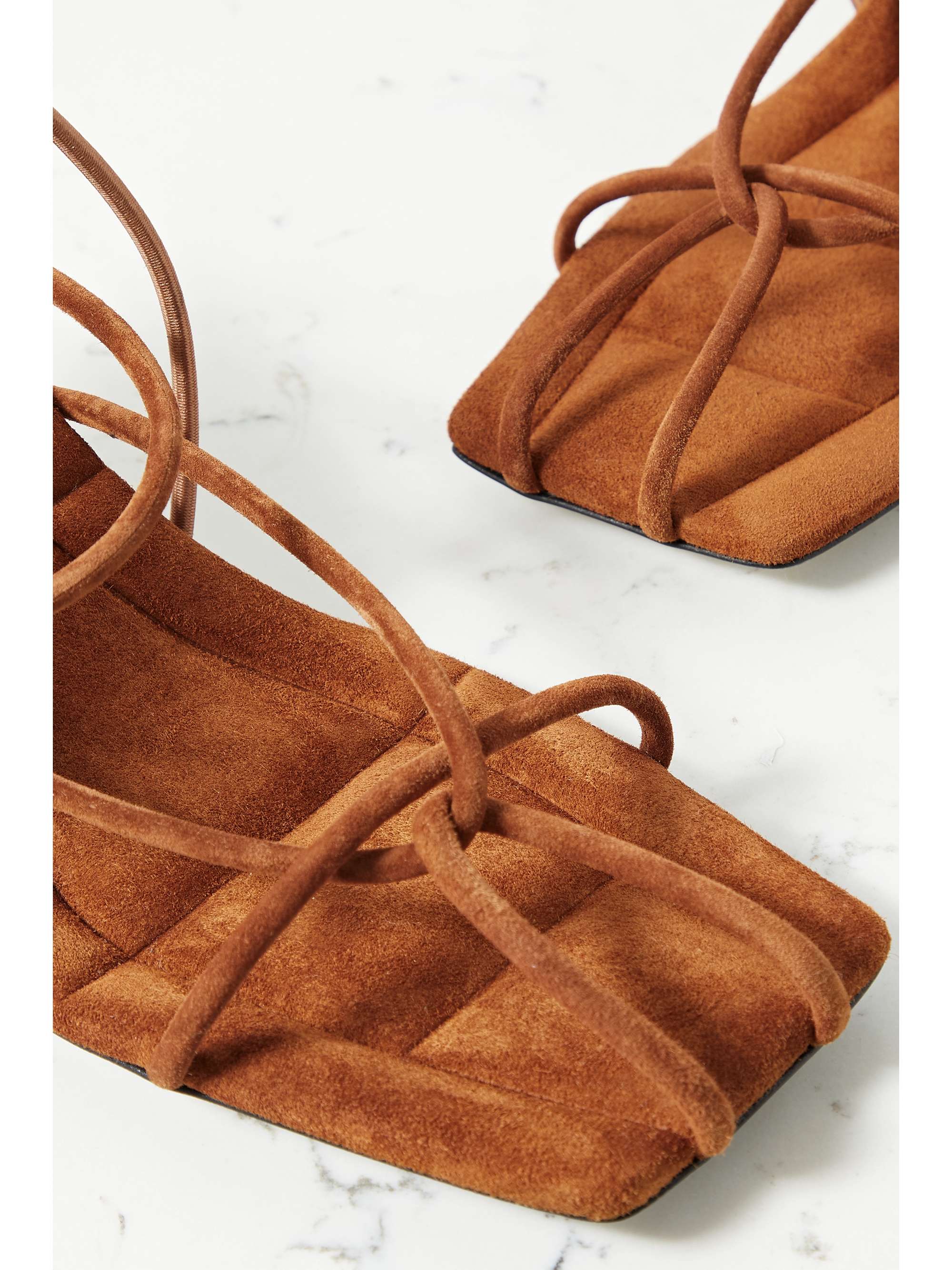 KHAITE Monza suede sandals