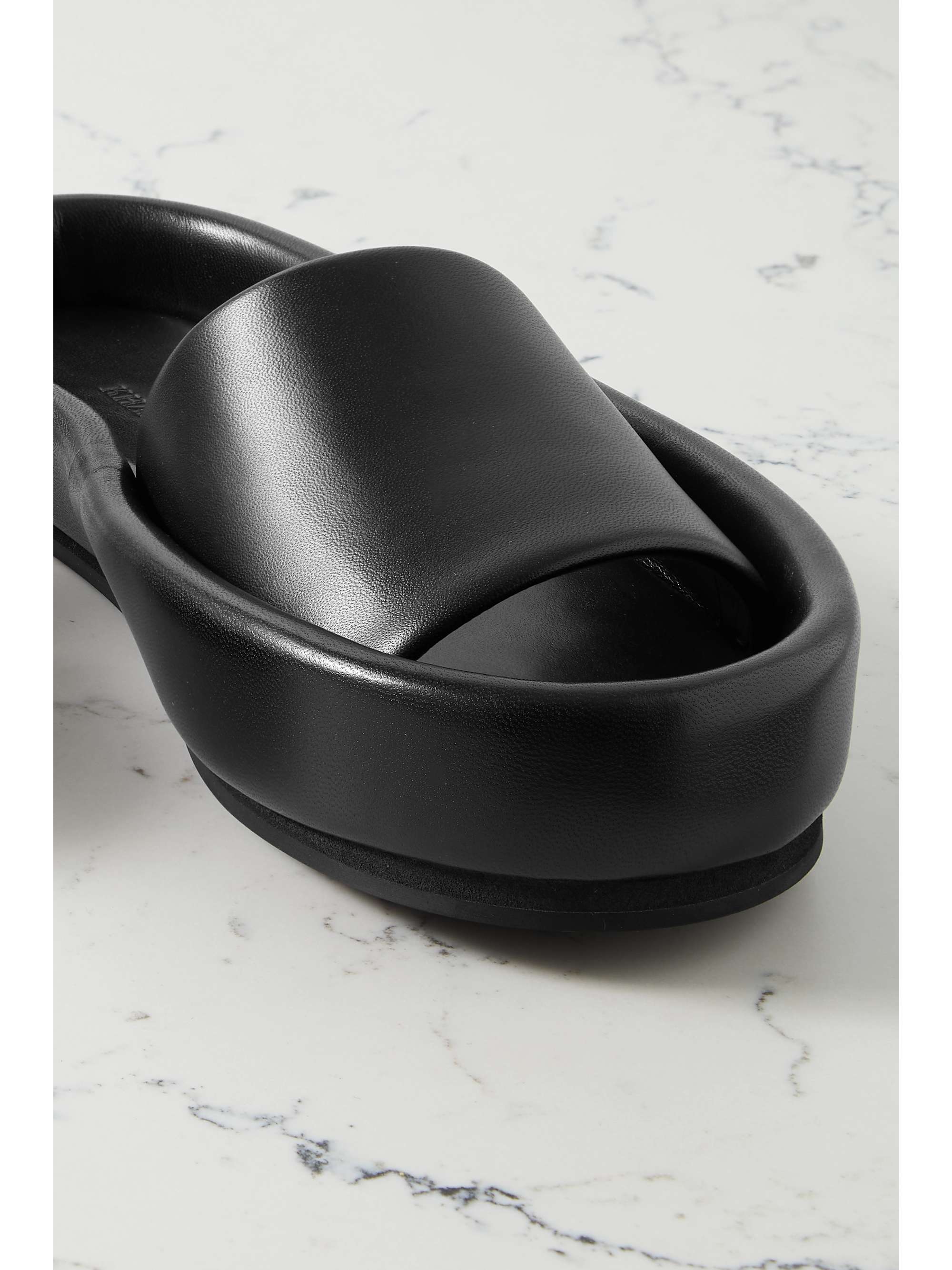 KHAITE Venice leather slides