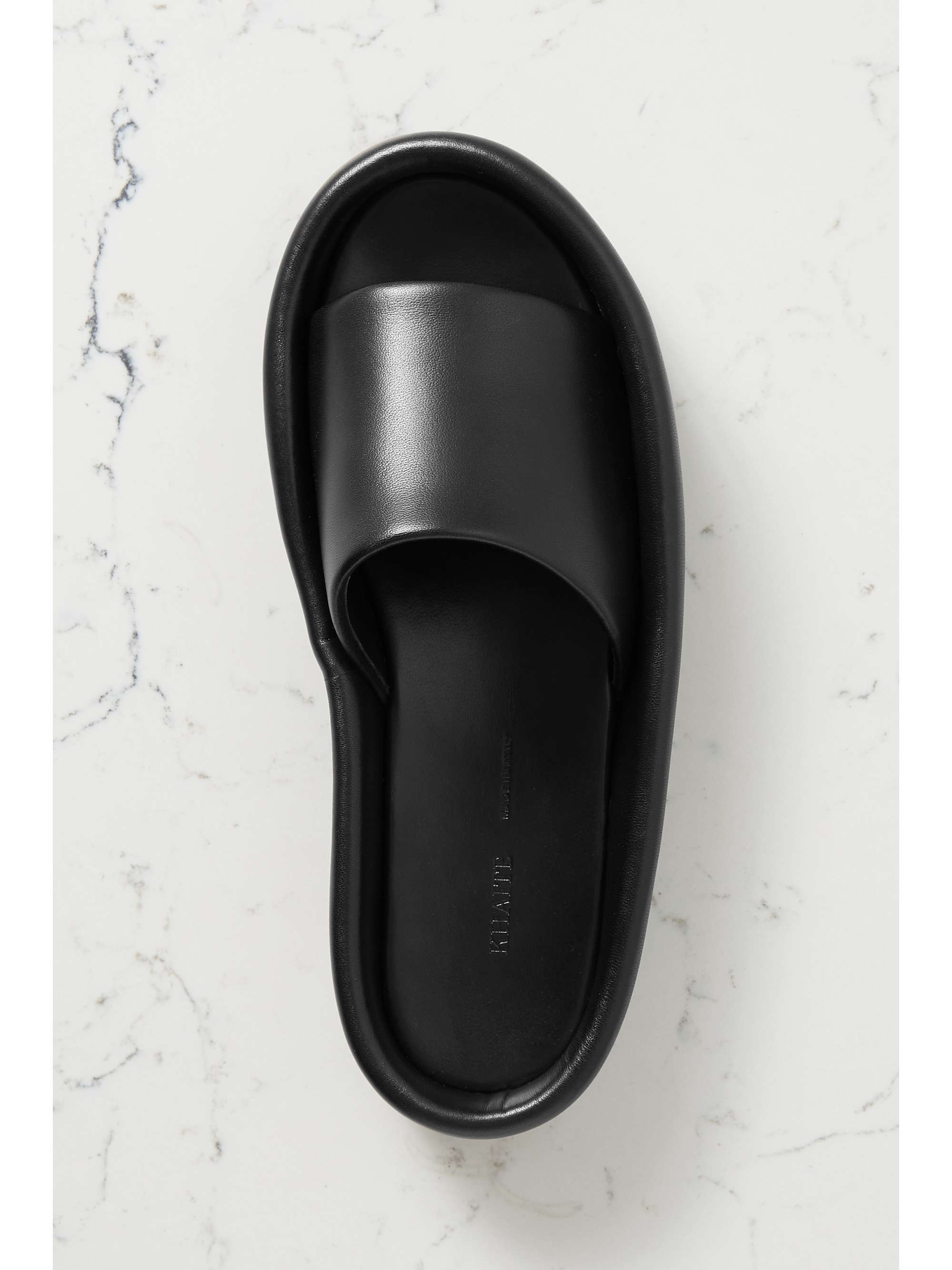 KHAITE Venice leather slides