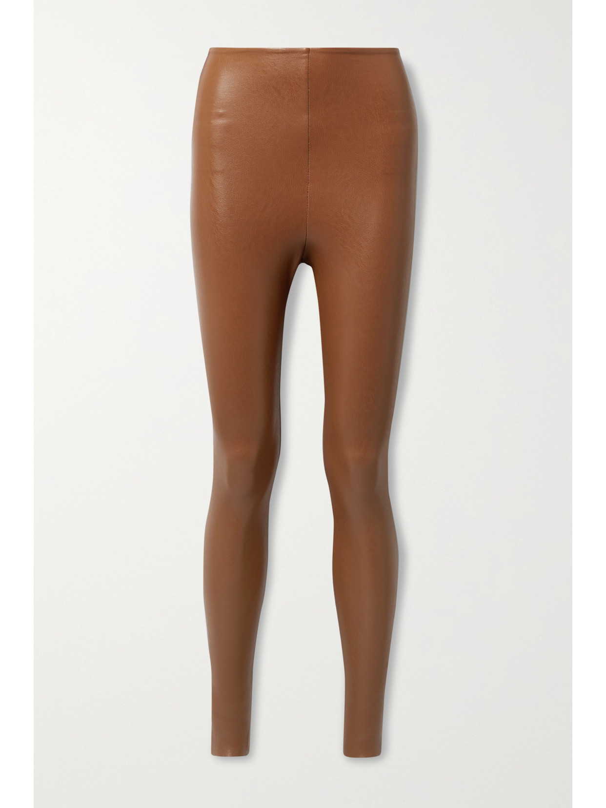 Commando Classic Patent Faux-leather Firming Leggings In Tan