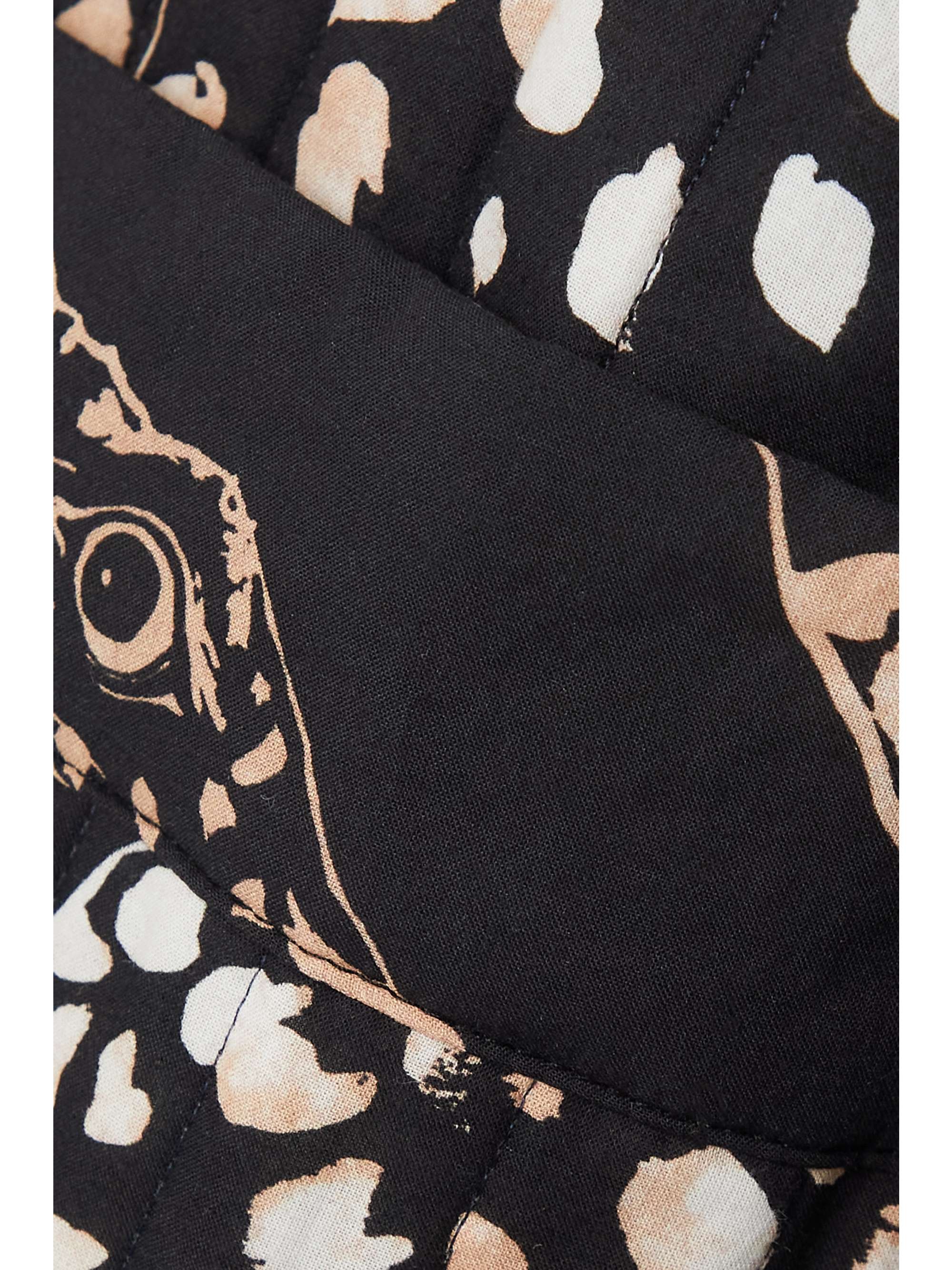 DESMOND & DEMPSEY Jag belted quilted printed voile robe