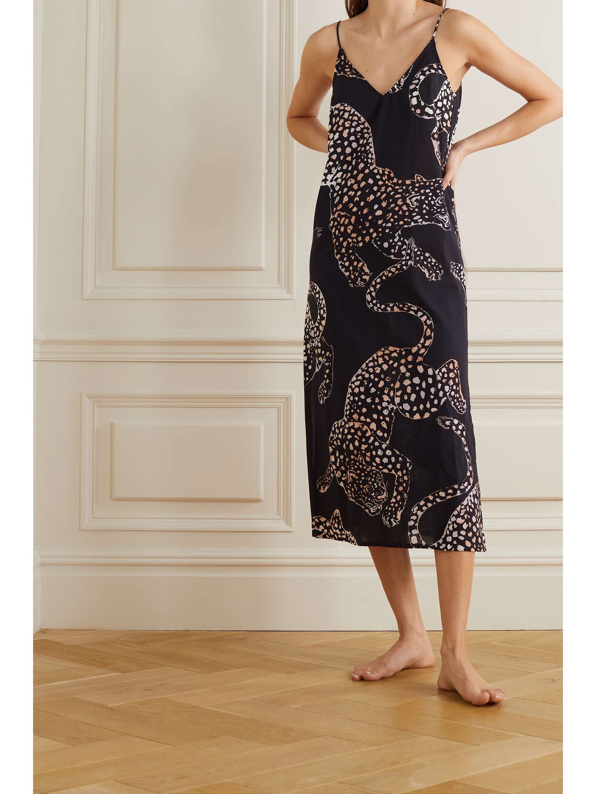DESMOND & DEMPSEY Jag printed cotton-voile nightdress
