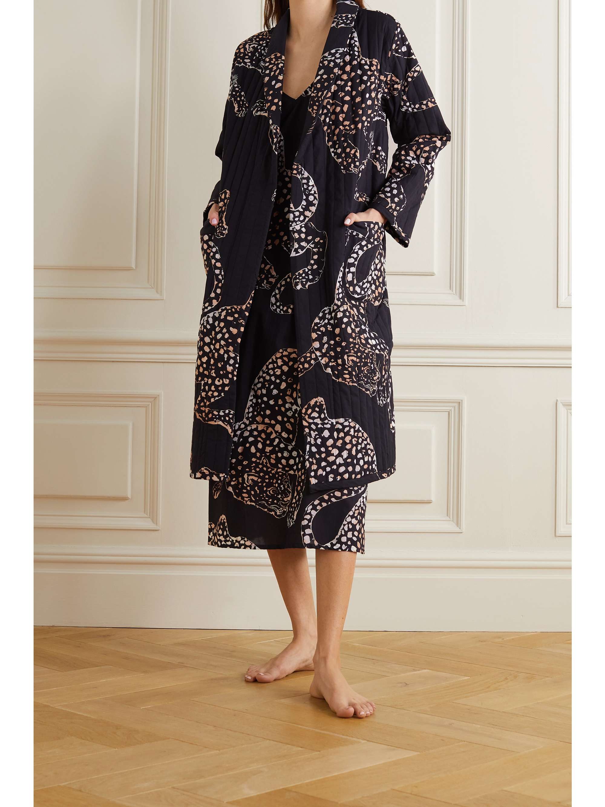 DESMOND & DEMPSEY Jag printed cotton-voile nightdress