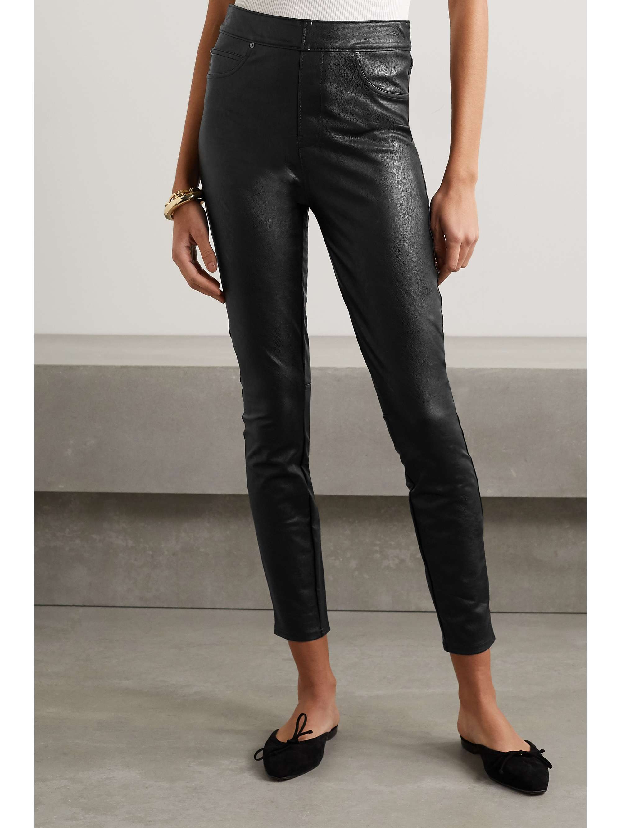 Spanx Like Leather Faux Stretch Leather Pants Net A Porter