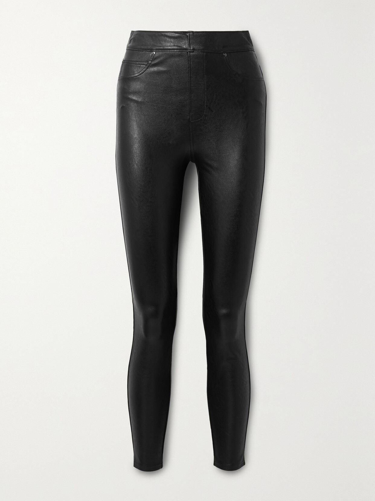 Shop Spanx Like Leather Faux Stretch-leather Pants In Black