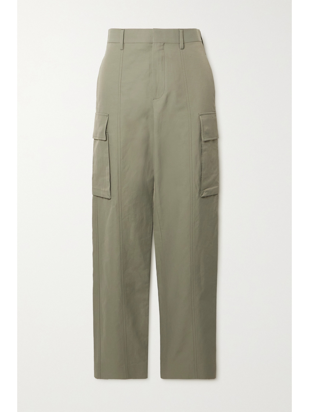 Stella Mccartney High-rise Twill Cargo Trousers In Green