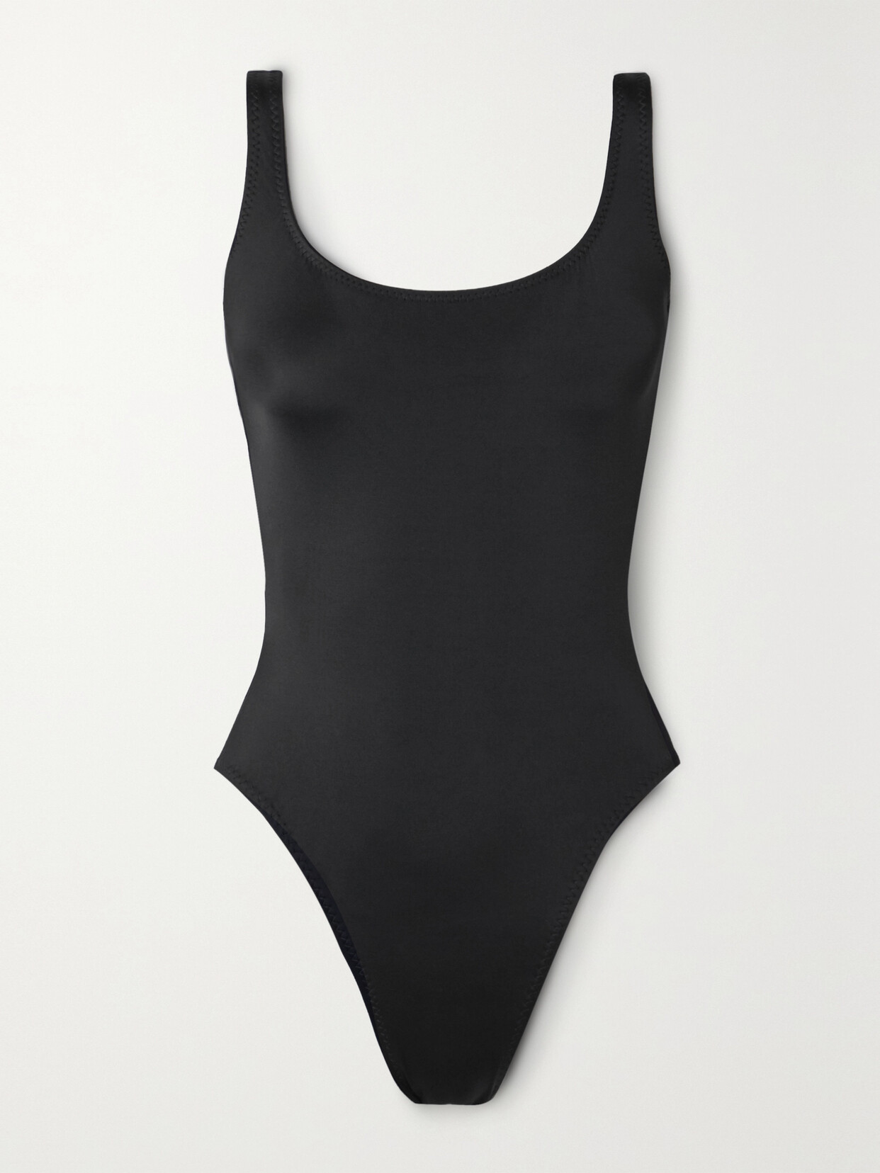 Norma Kamali Nio Super Low Back One Piece Swimsuit In Black