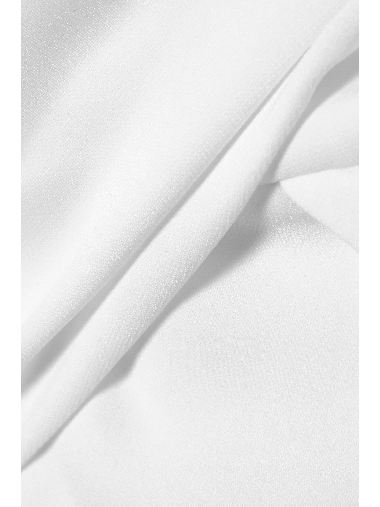 Talbot Runhof Sina Cape-effect Gathered Crepe Jumpsuit In White