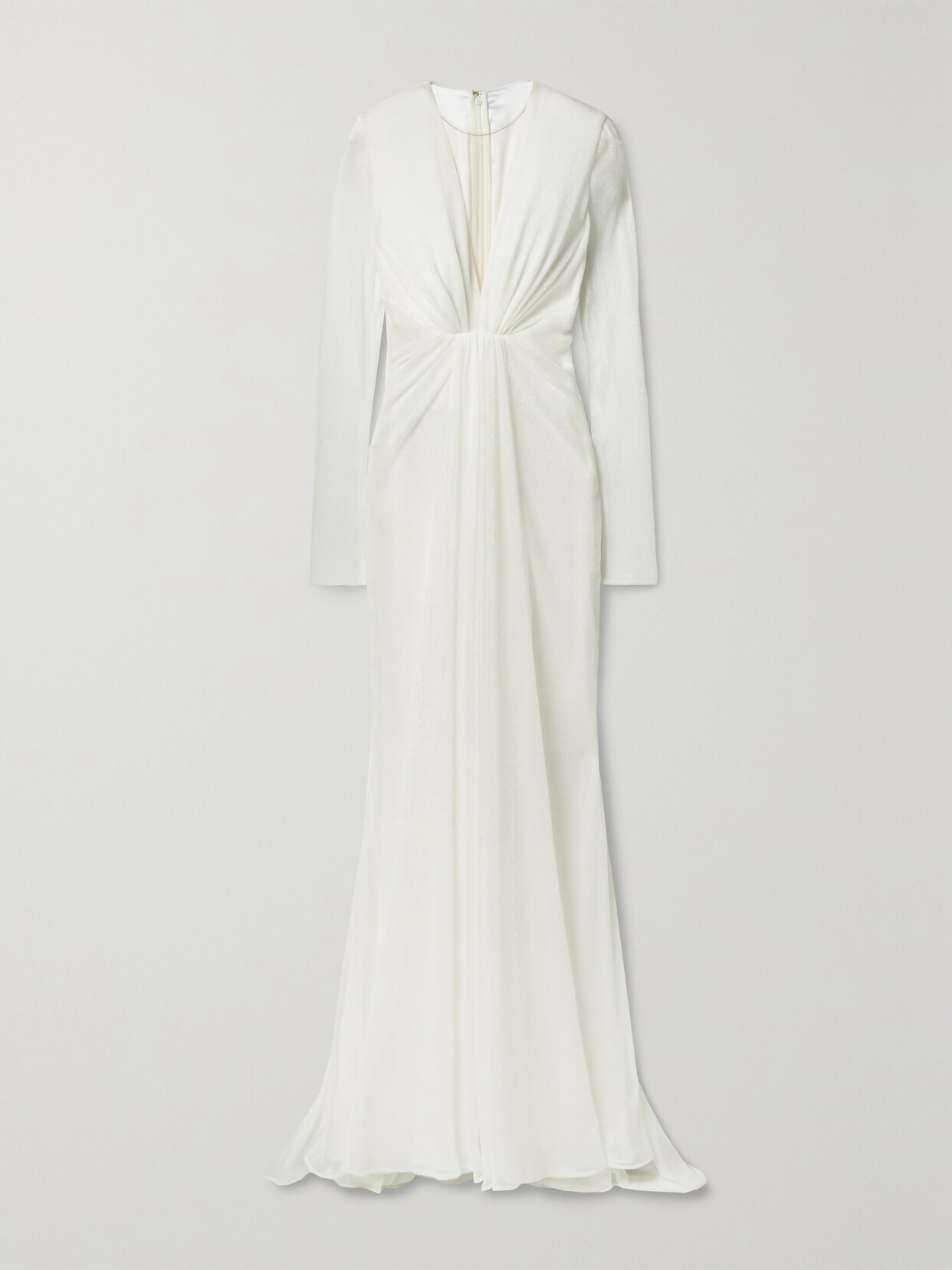 TALBOT RUNHOF Ruched Lurex Gown