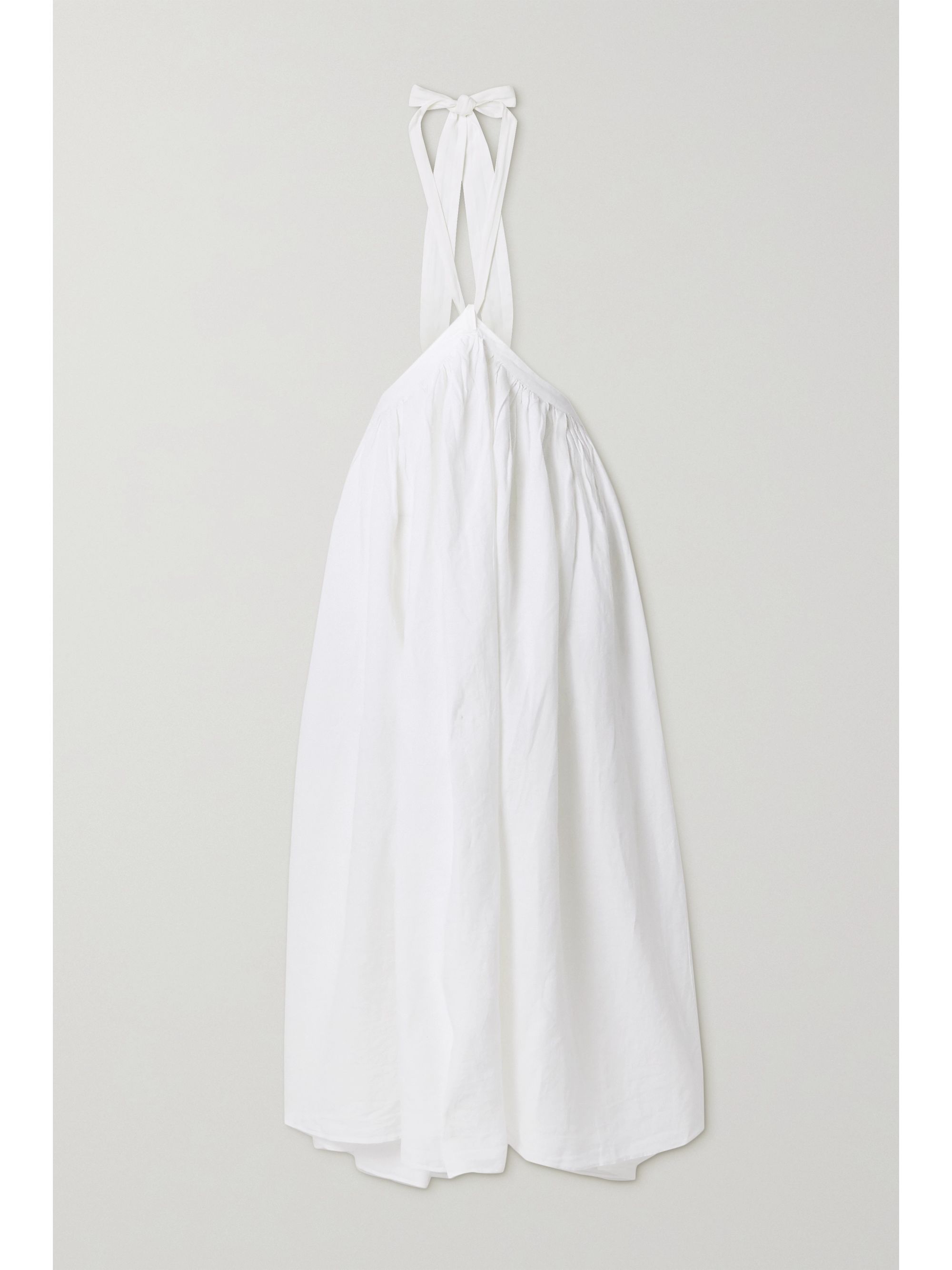 White Graziella convertible linen maxi 