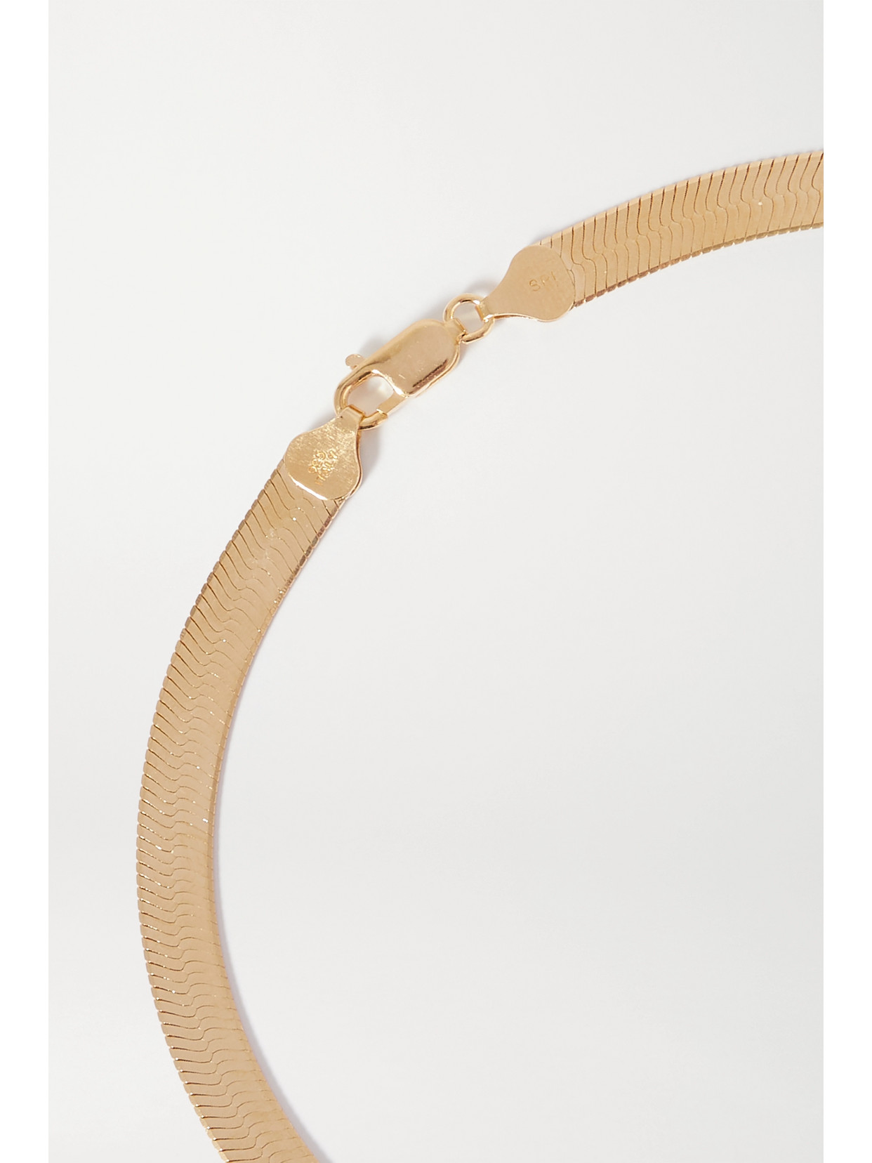 Shop Loren Stewart + Net Sustain Herringbone Xl Recycled Gold Vermeil Necklace