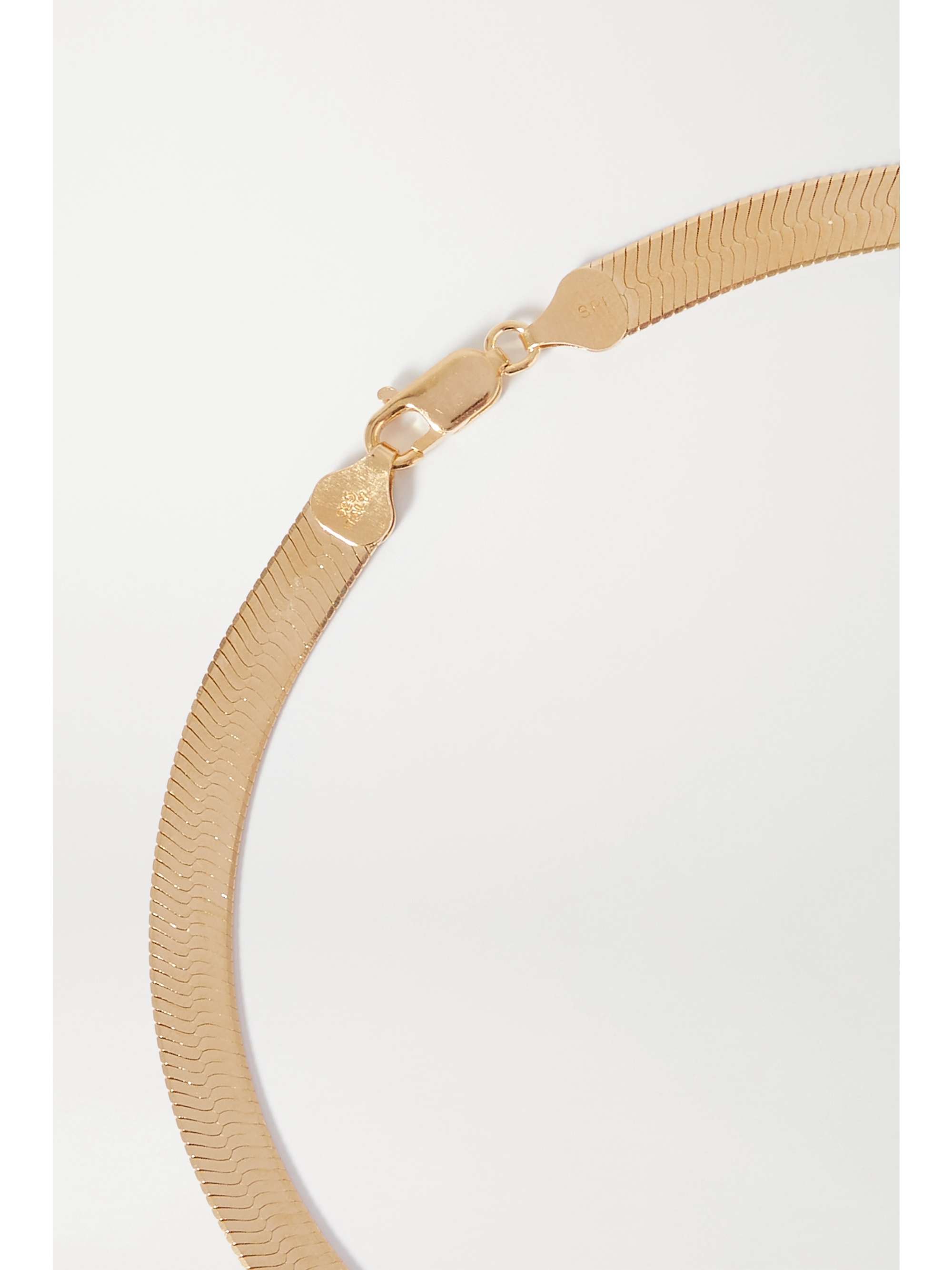 LOREN STEWART Herringbone XL gold vermeil necklace