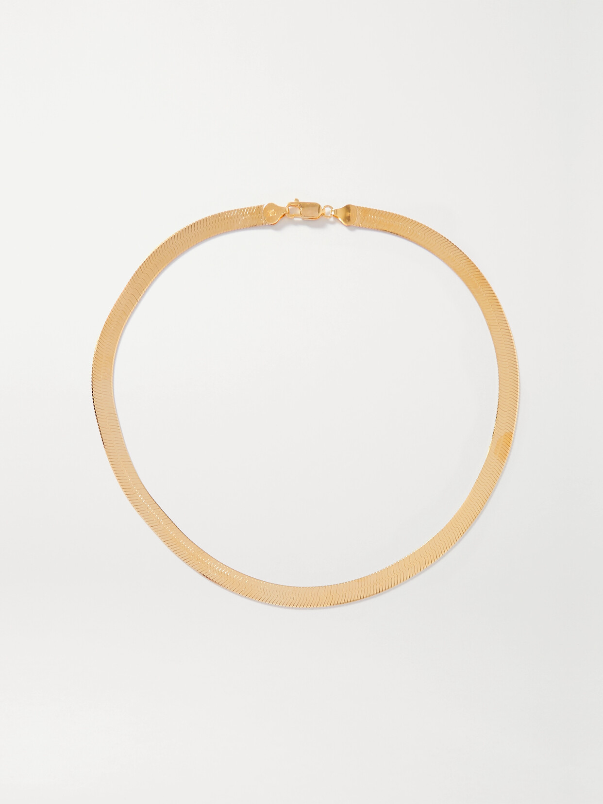 Loren Stewart Herringbone Xl Gold Vermeil Necklace