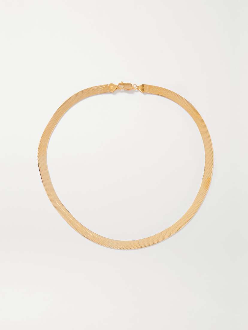 Loren Stewart + Net Sustain Herringbone Xl Recycled Gold Vermeil Necklace