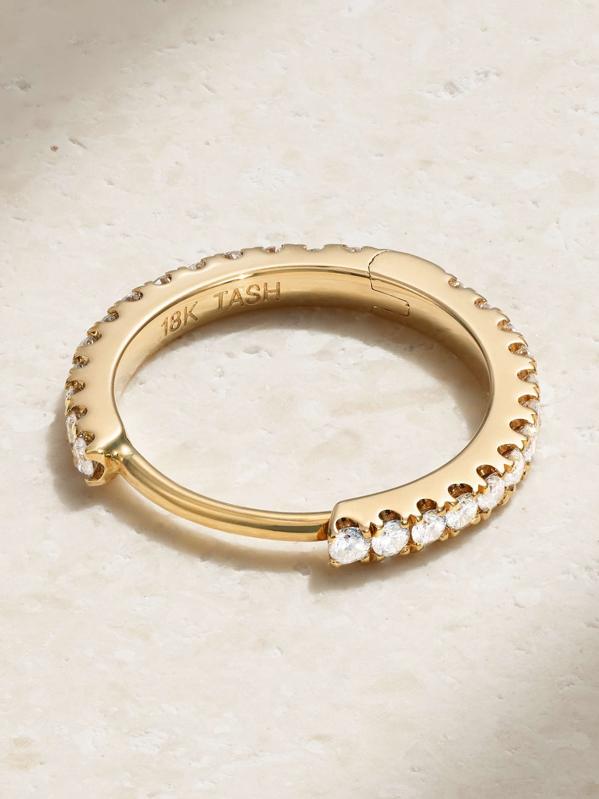 MARIA TASH Eternity 9.5mm 18-karat white gold diamond hoop earring