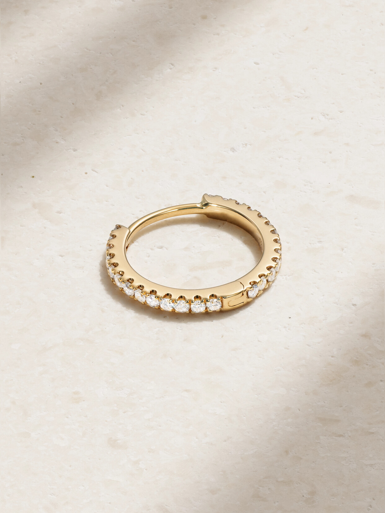 MARIA TASH - Eternity 9.5mm 18-karat Gold Diamond Hoop Earring - One size