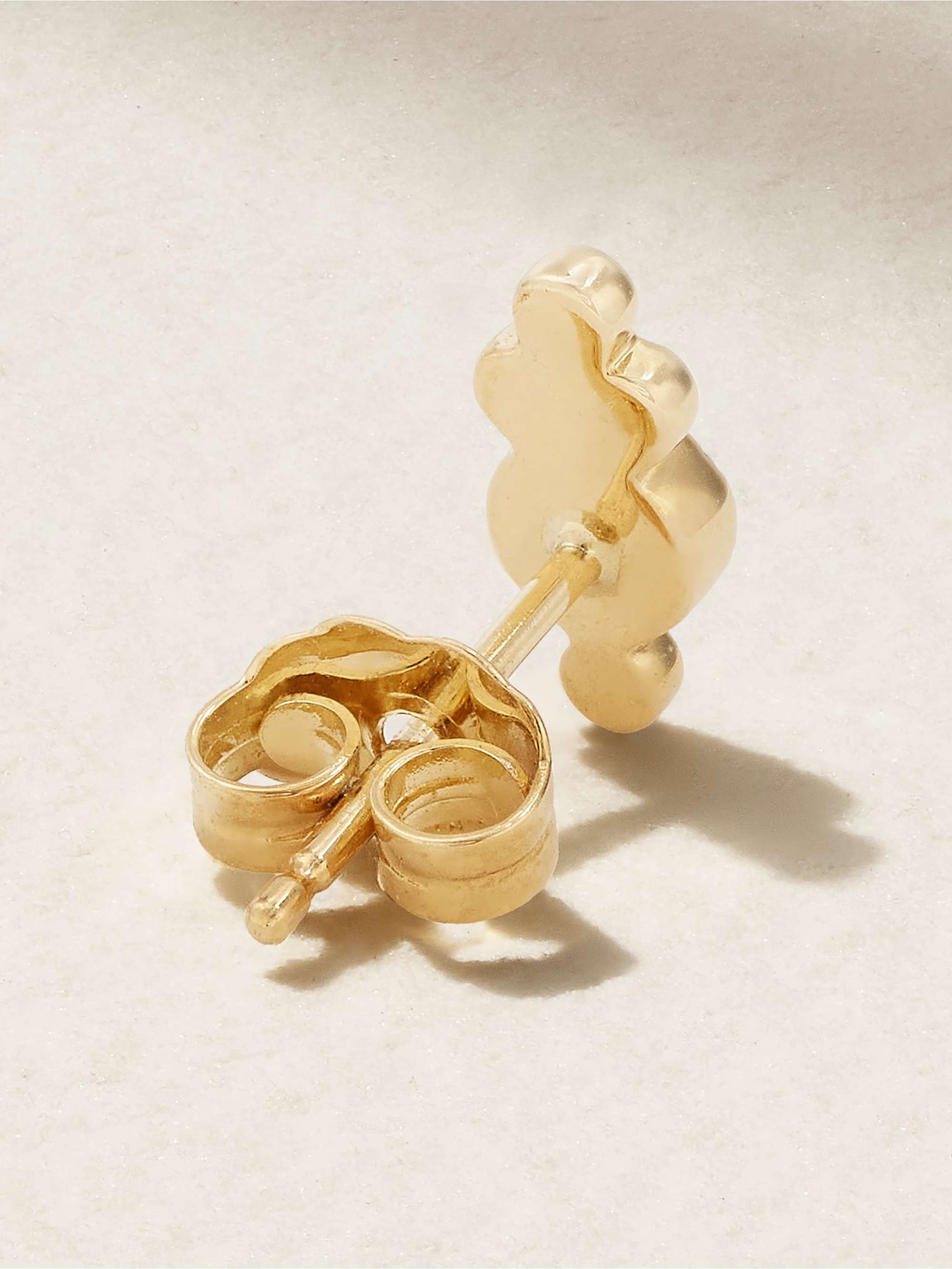 MARIA TASH 4mm 18-karat gold diamond earring