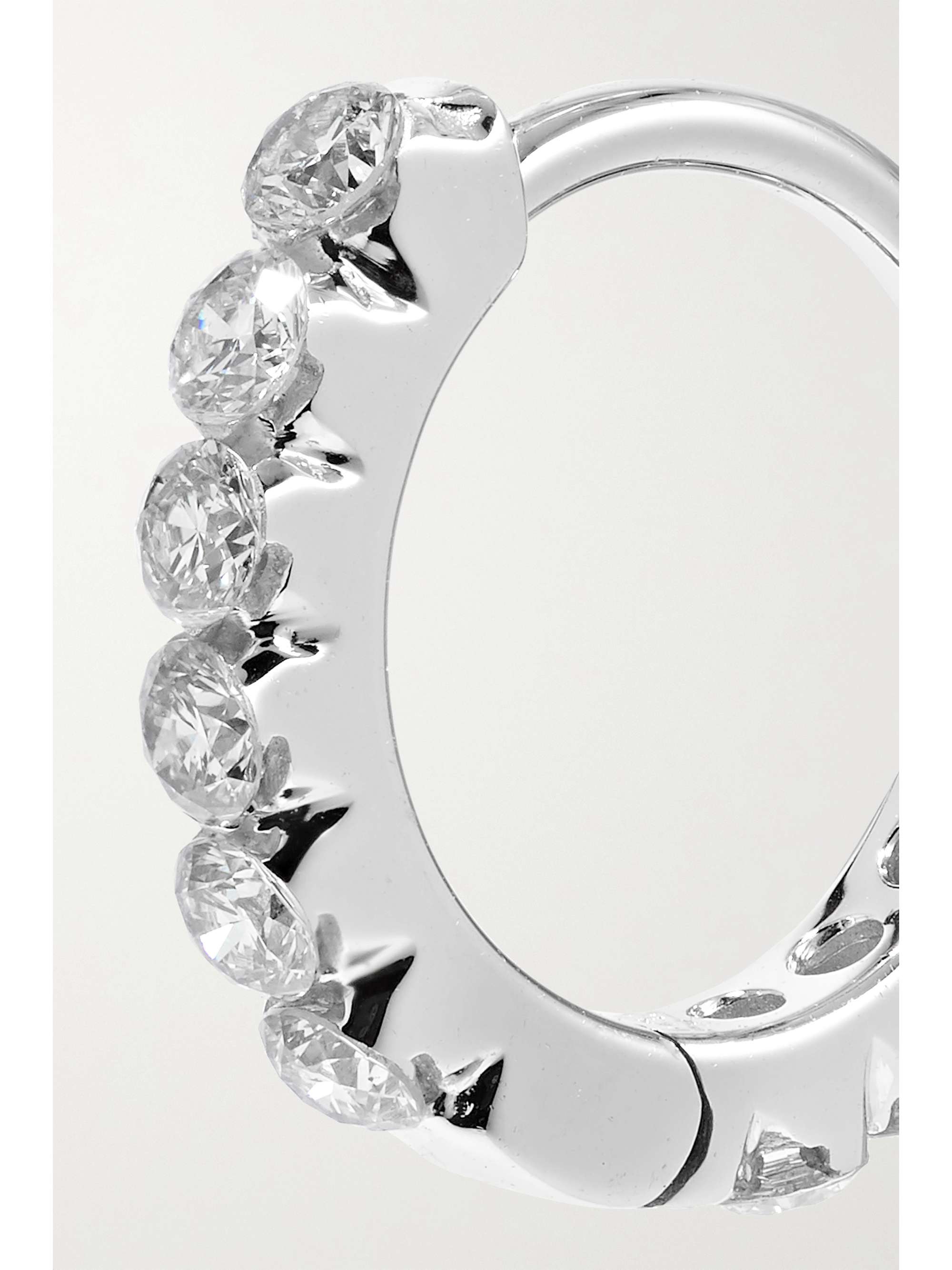 MARIA TASH Eternity 6.5mm 18-karat white gold diamond hoop earring