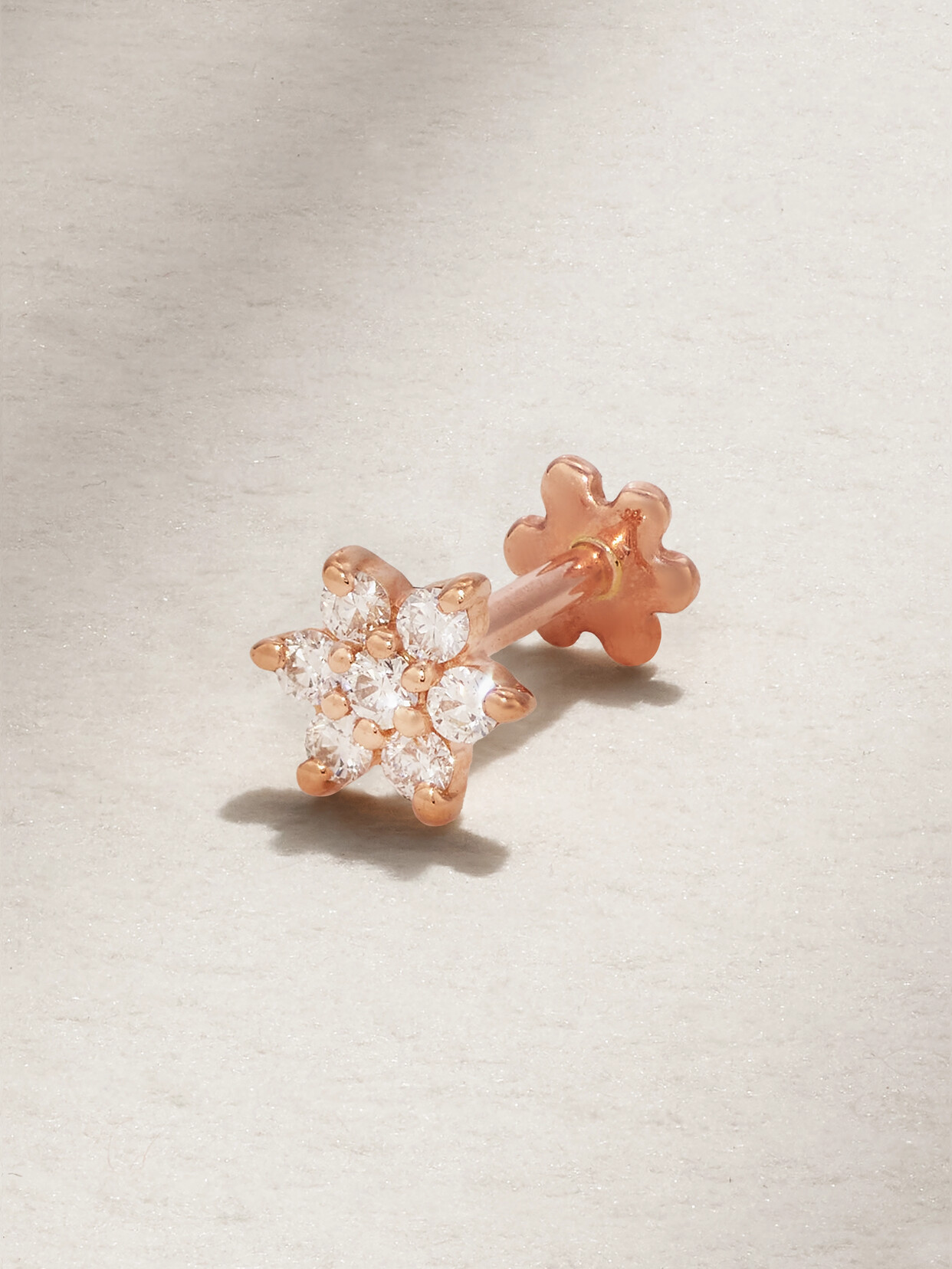 Maria Tash 4.5mm 18-karat Rose Gold Diamond Earring