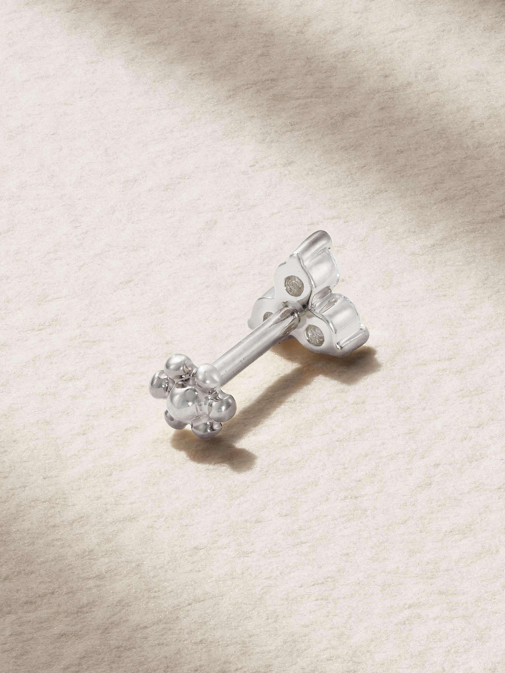 MARIA TASH Trinity 18-karat white gold diamond earring