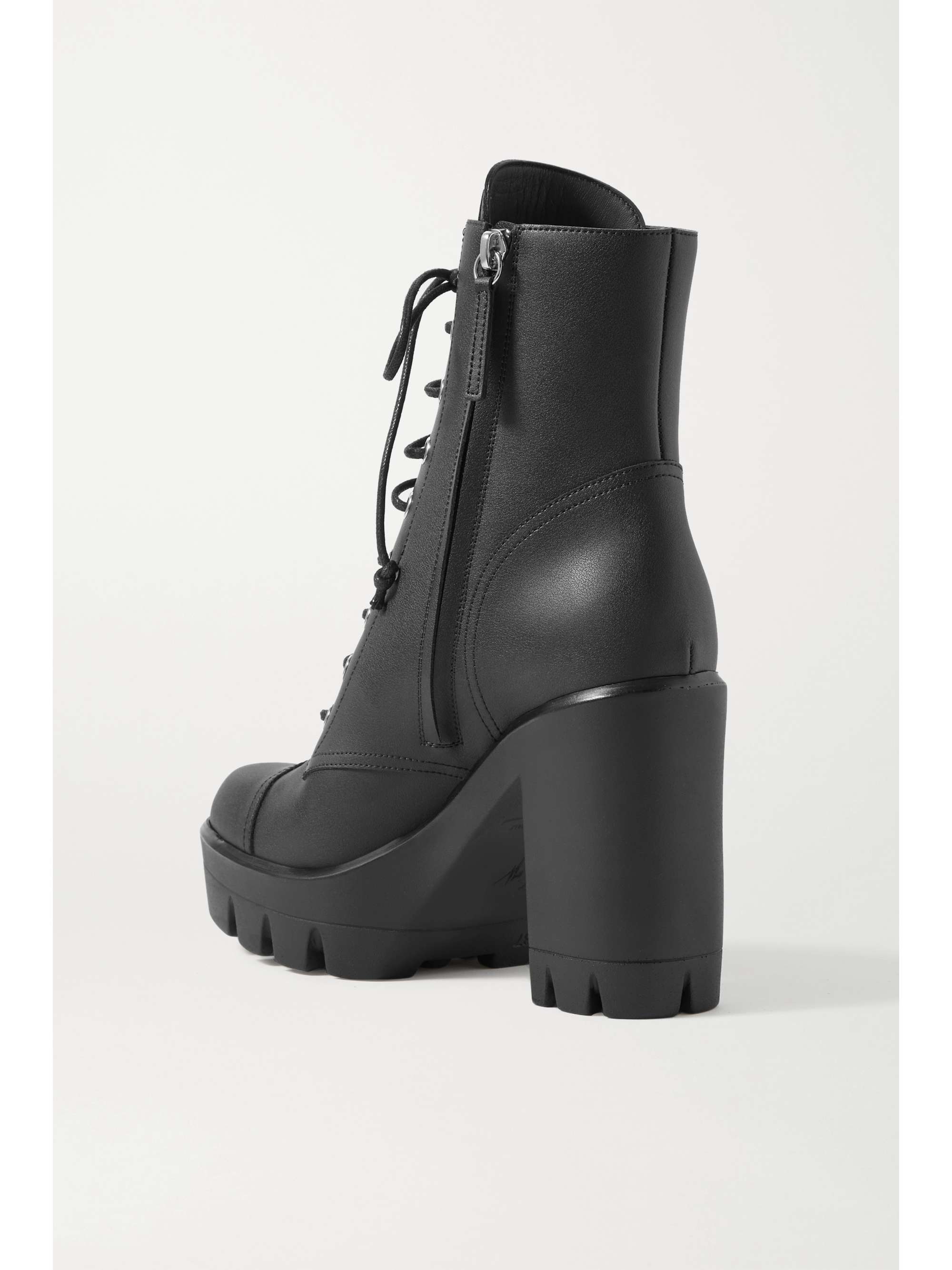 GIUSEPPE ZANOTTI Leather platform ankle boots
