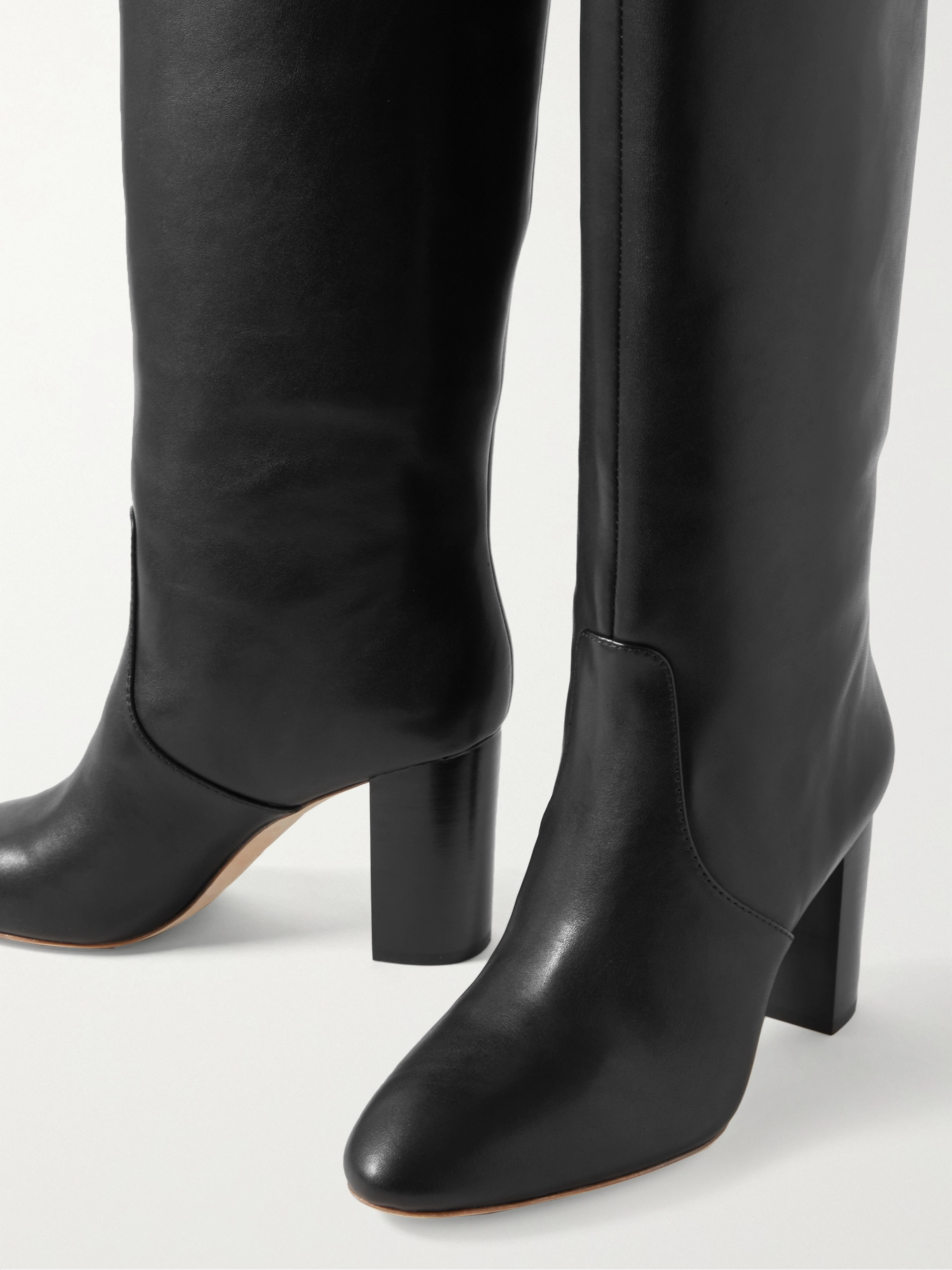 Loeffler Randall + NET SUSTAIN Goldy leather knee boots thumbnail