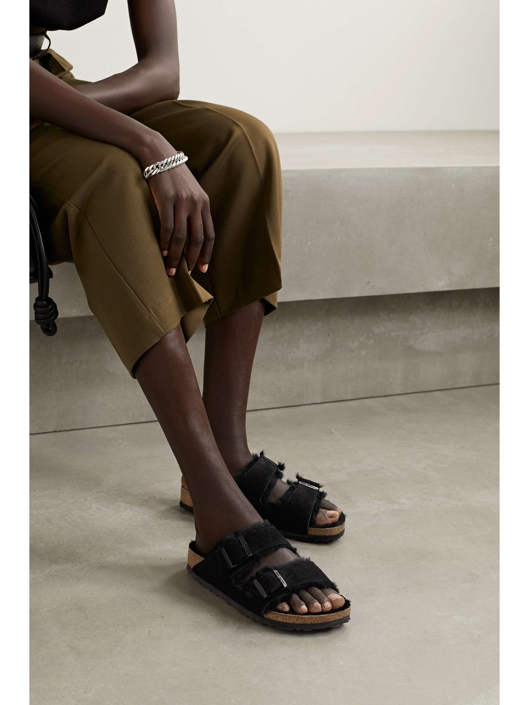 birkenstock sandals shearling