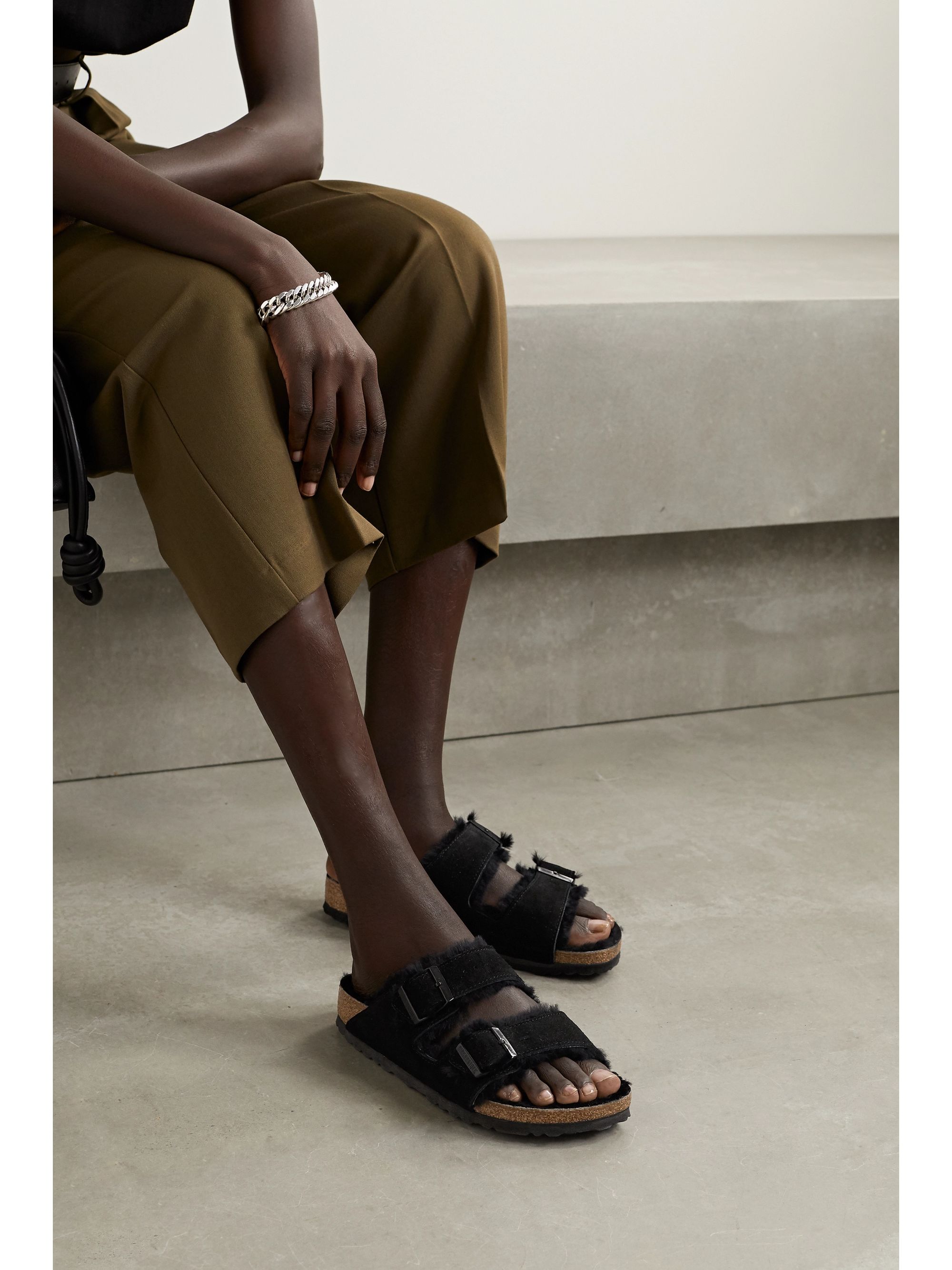 lined birkenstocks