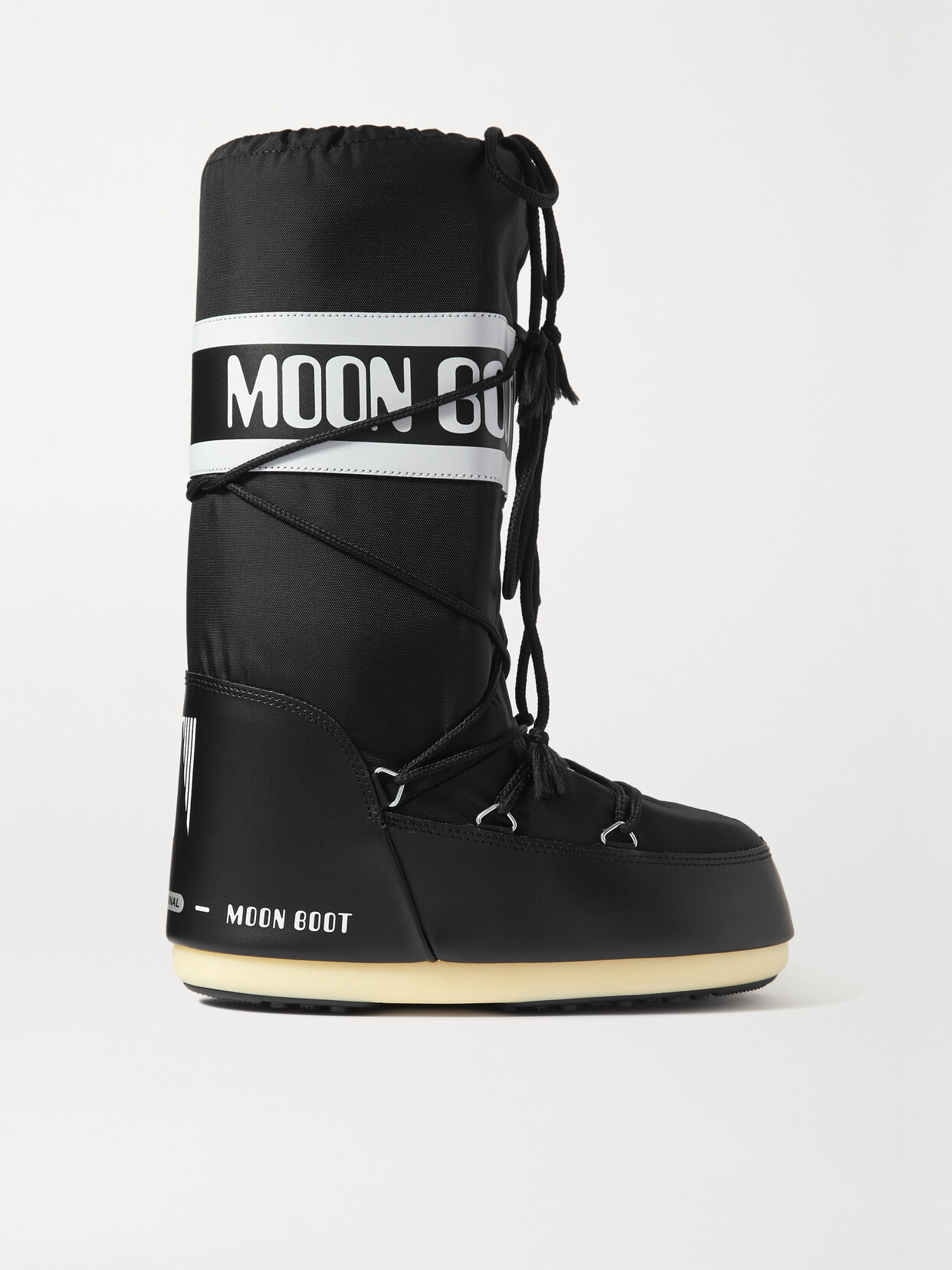 Moon Boot - Icon Shell And Faux Leather Snow Boots - Black