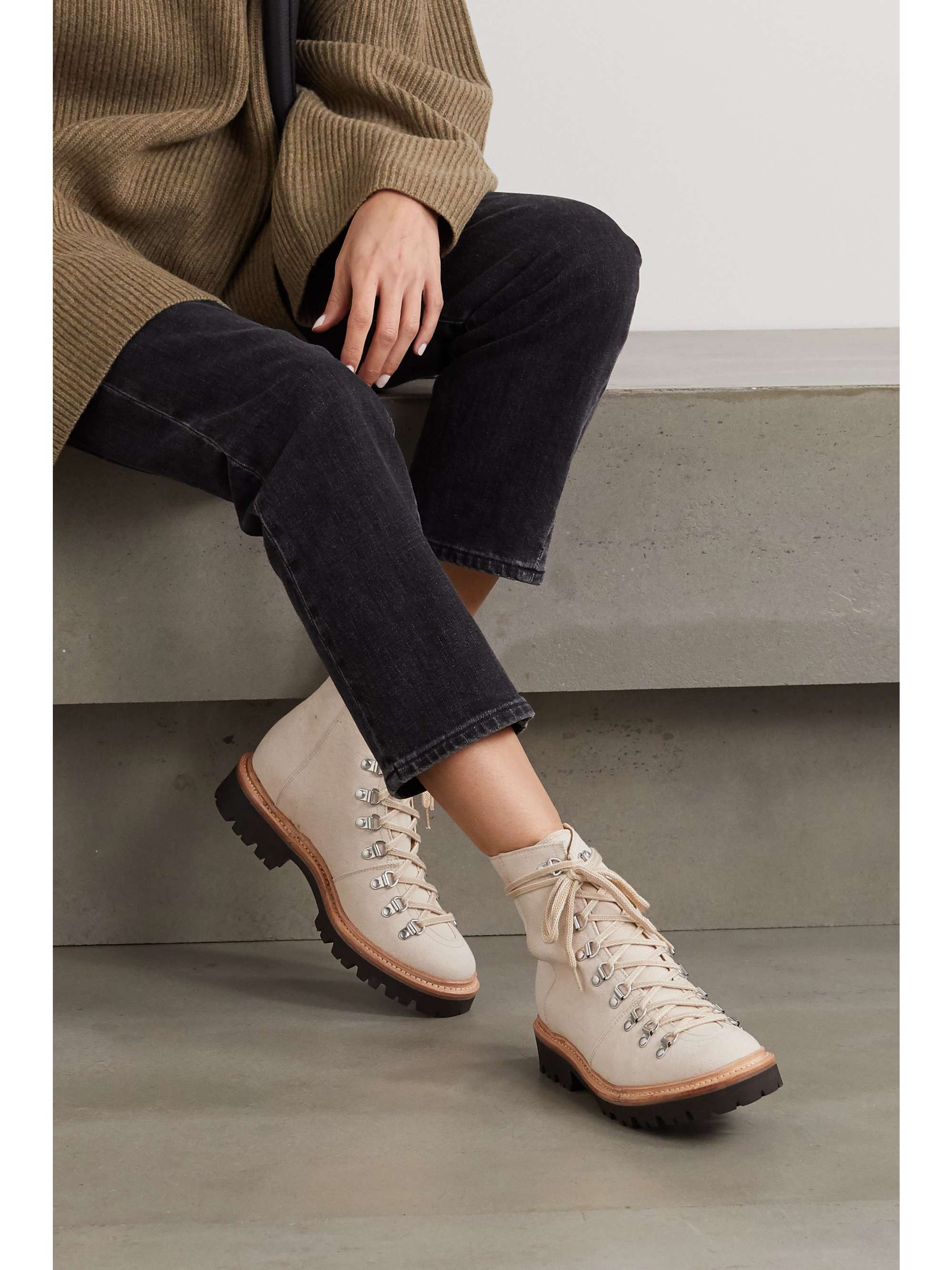 canvas ankle boots