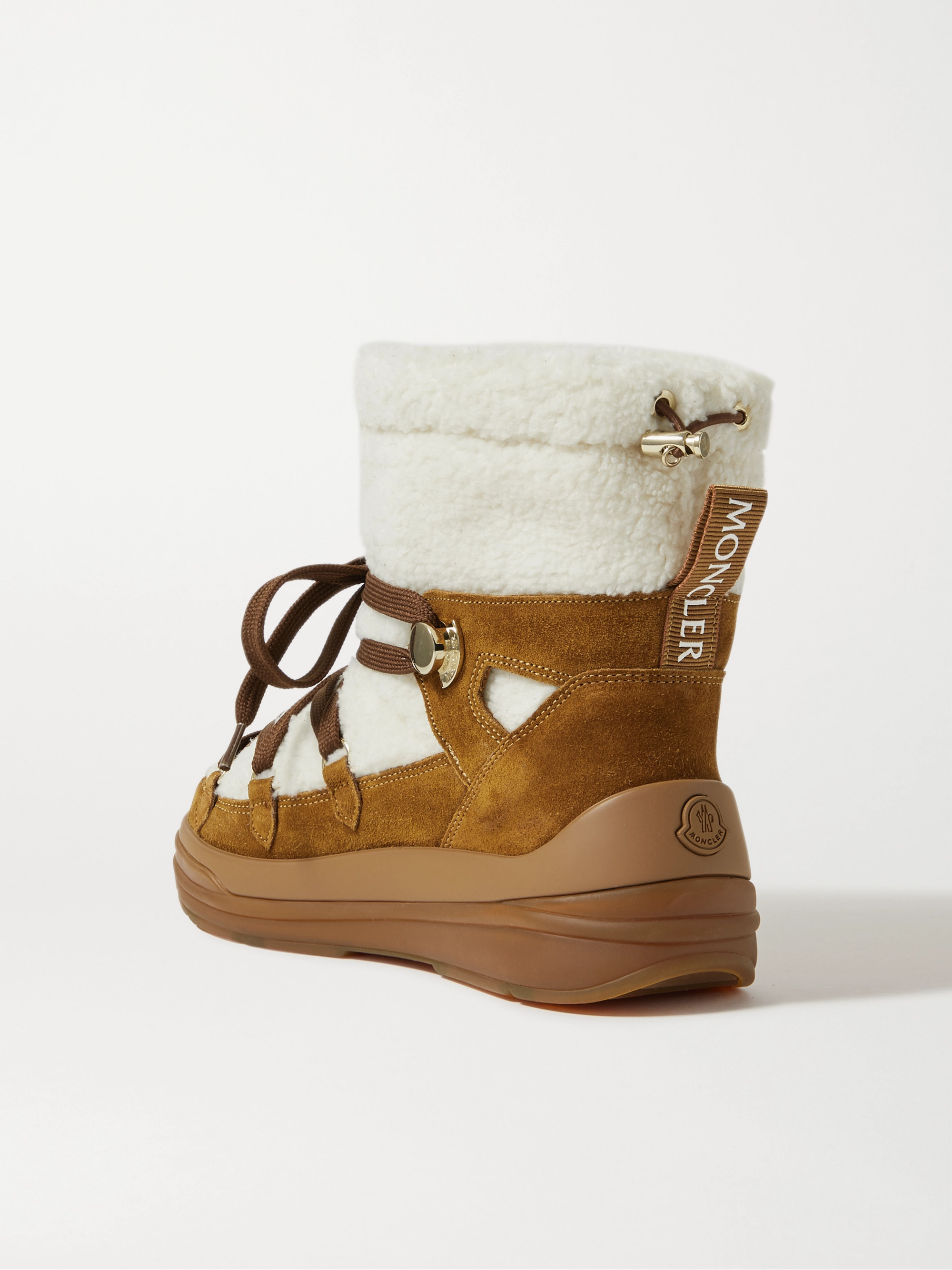 Moncler Insolux suede and shearling snow boots thumbnail