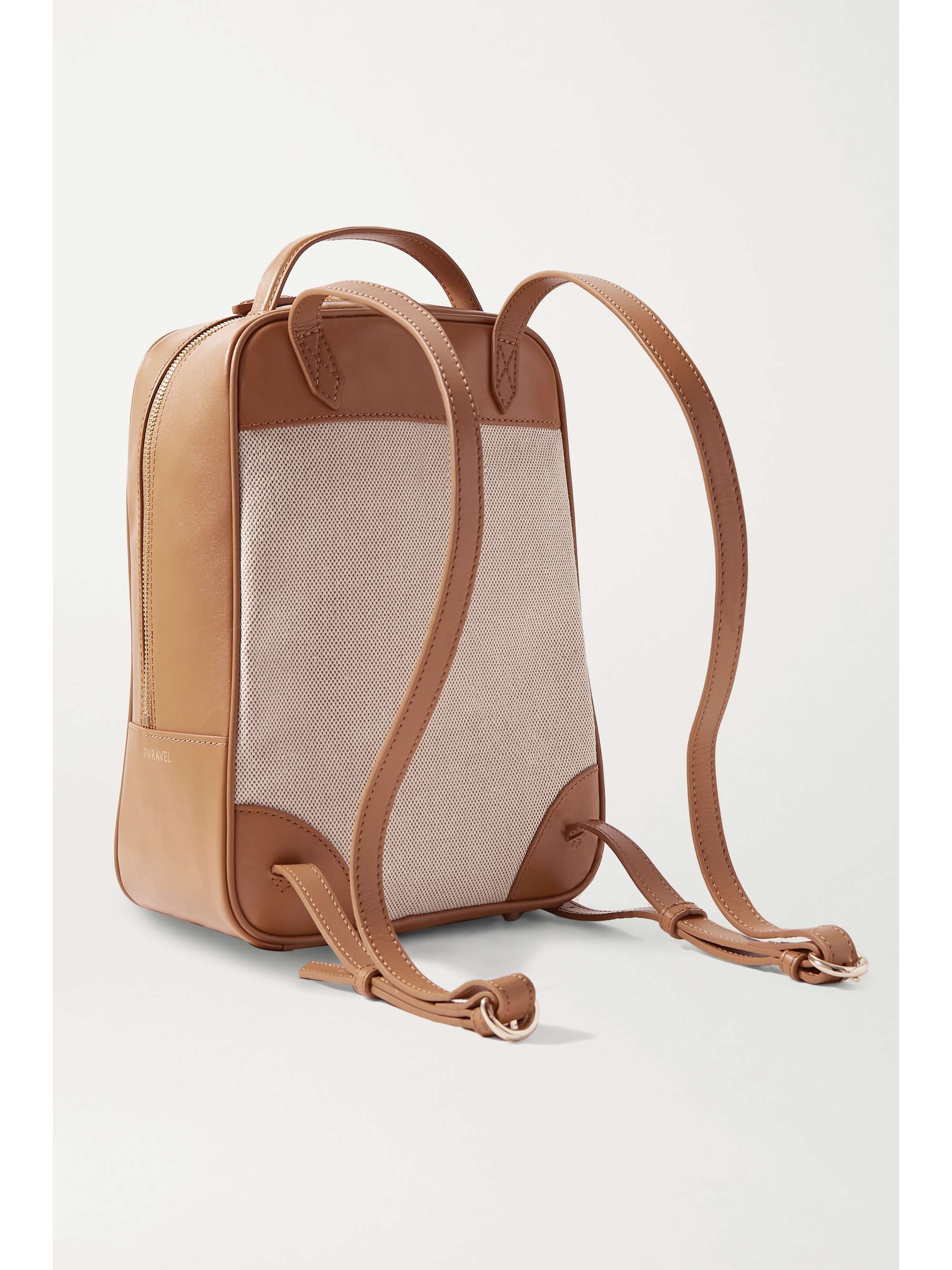 PARAVEL Mini City leather and canvas backpack