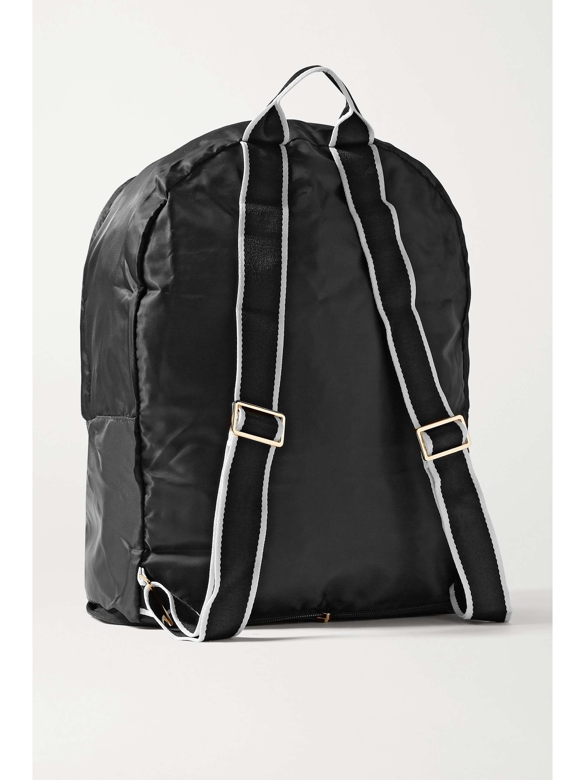 PARAVEL + NET SUSTAIN Fold-Up vegan leather and webbing-trimmed shell backpack