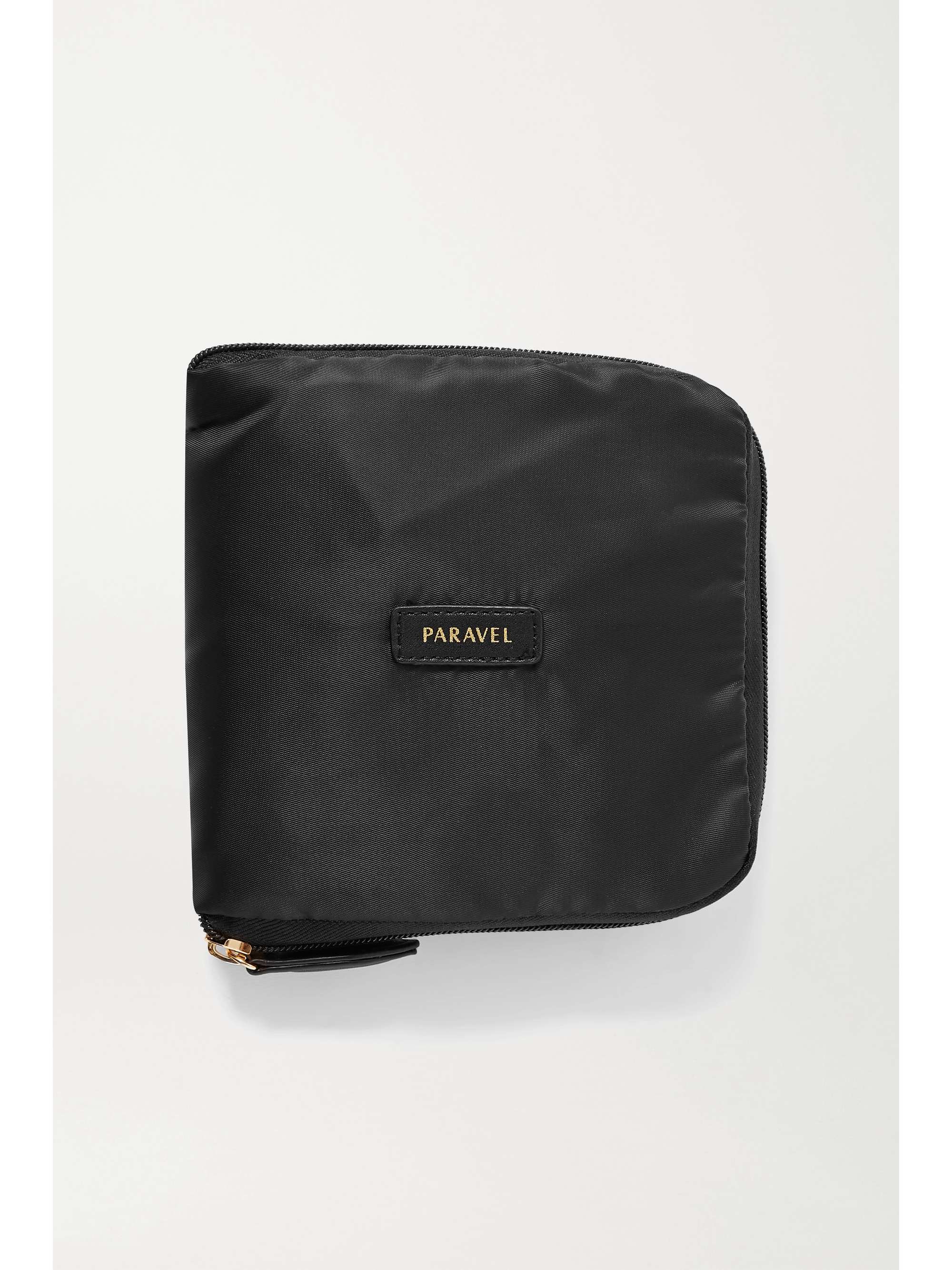 PARAVEL + NET SUSTAIN Fold-Up vegan leather and webbing-trimmed shell backpack