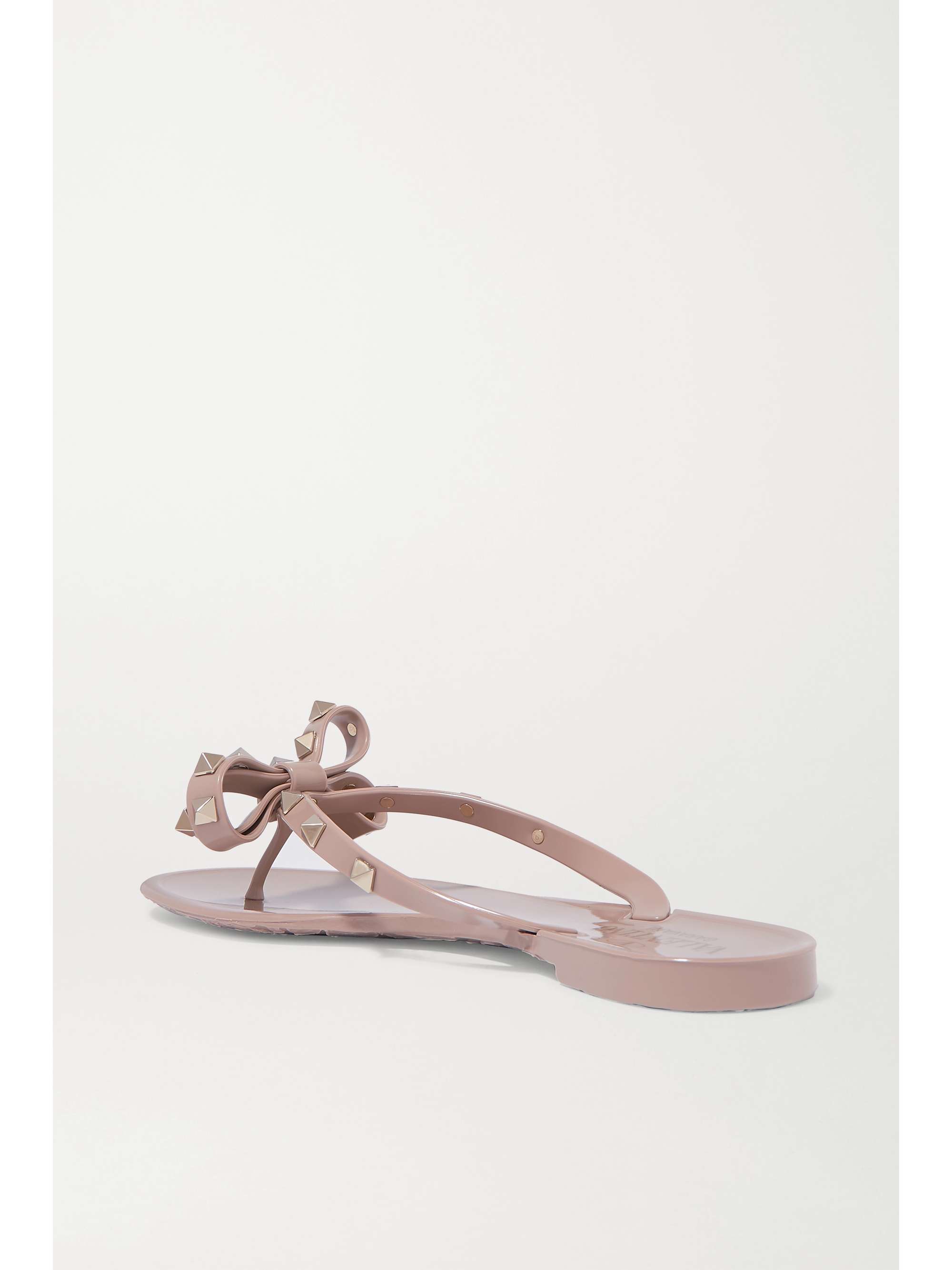 silver valentino flip flops