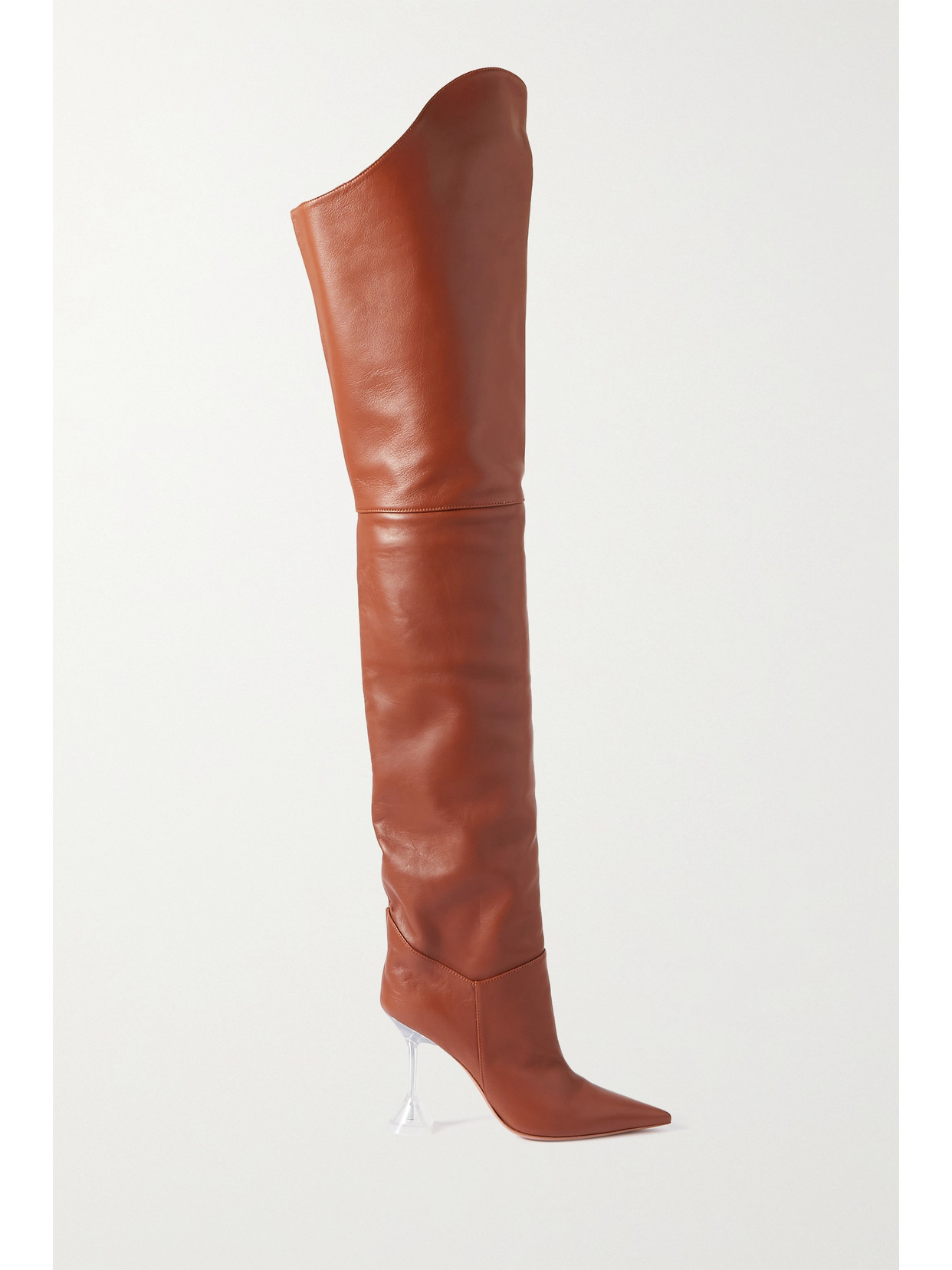 AMINA MUADDI IMAN LEATHER THIGH BOOTS