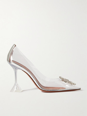 AMINA MUADDI Begum crystal-embellished PVC pumps