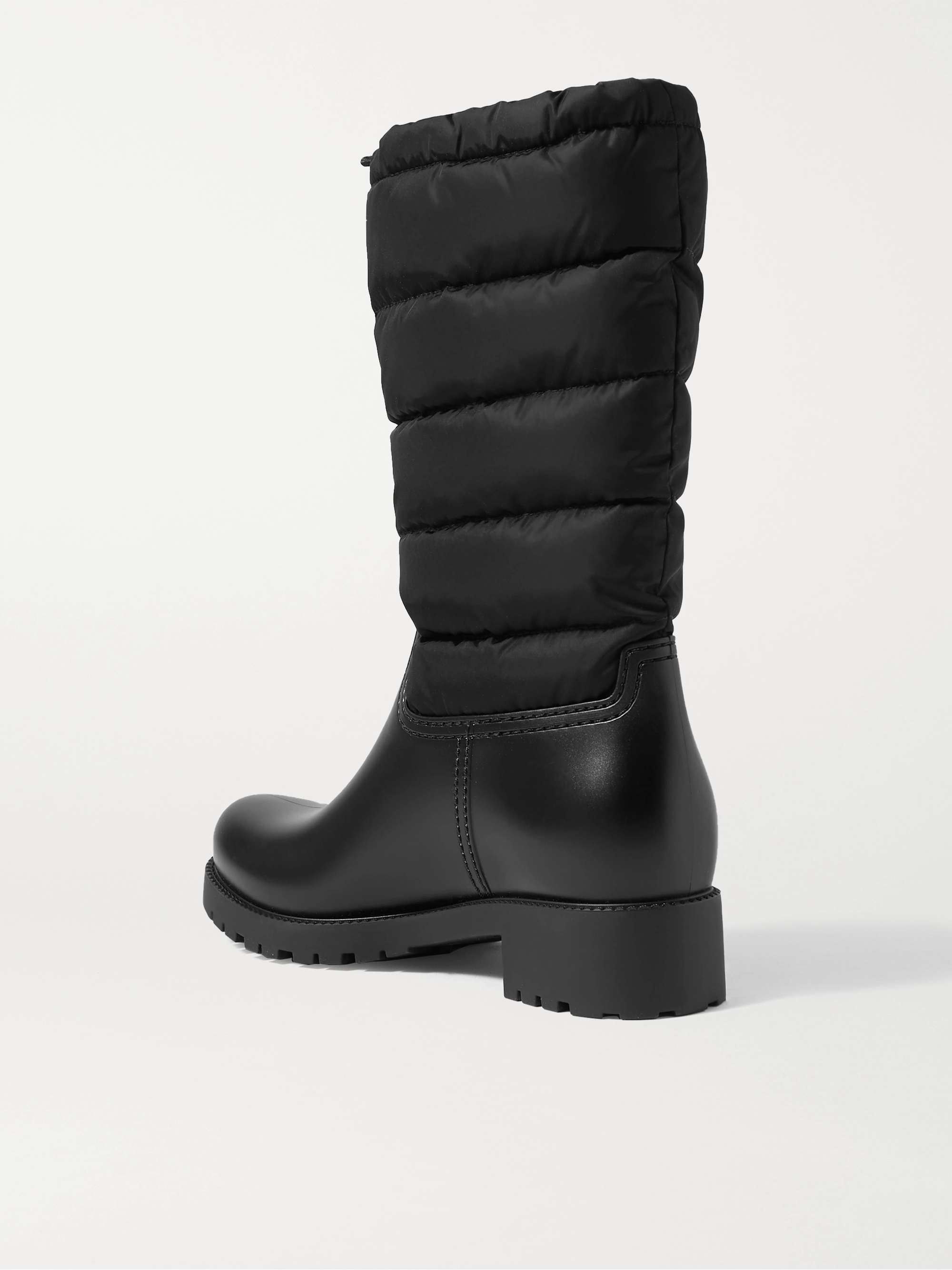 MONCLER Ginette quilted nylon and rubber rain boots