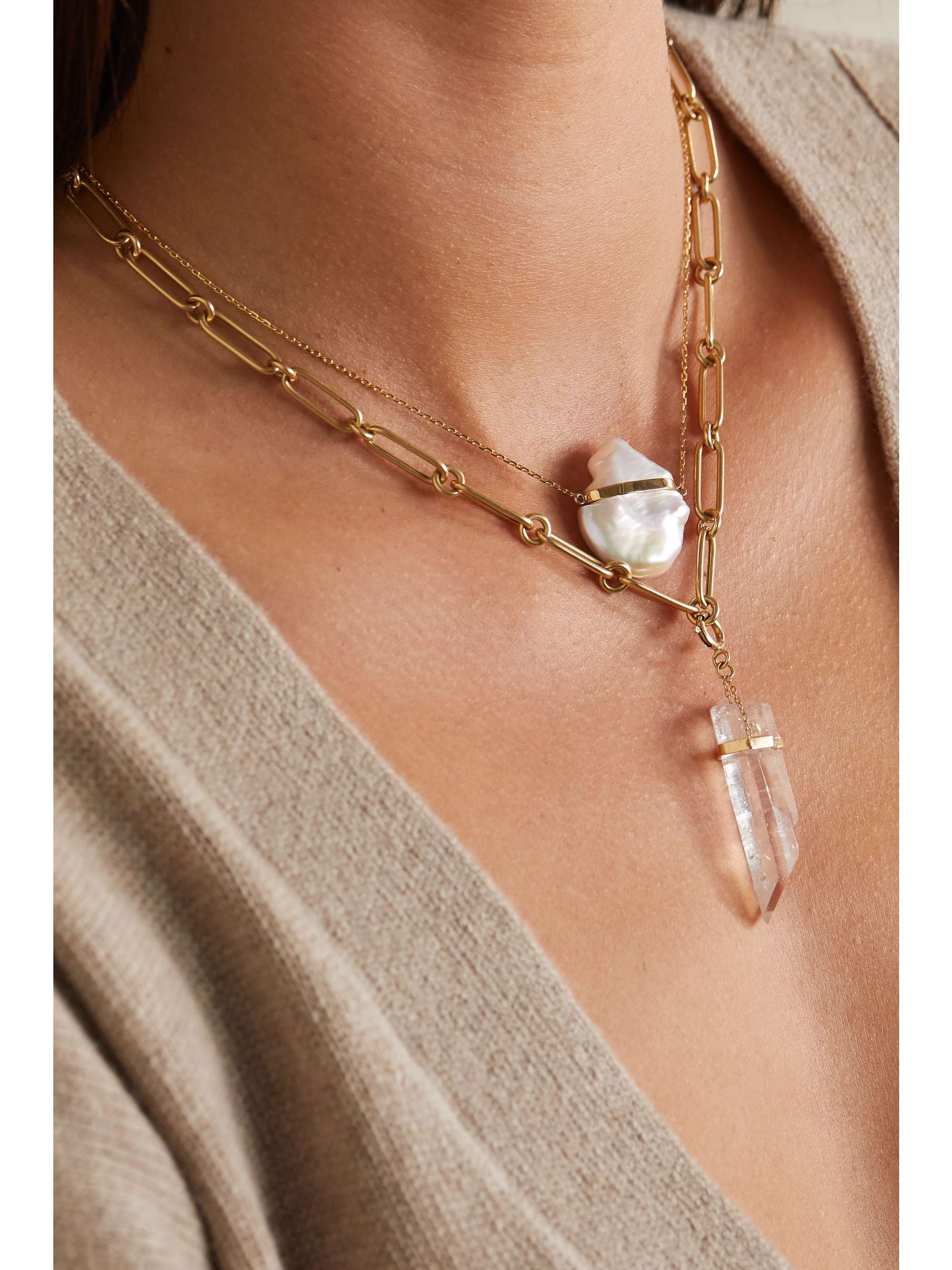 JIA JIA 14-karat gold pearl necklace