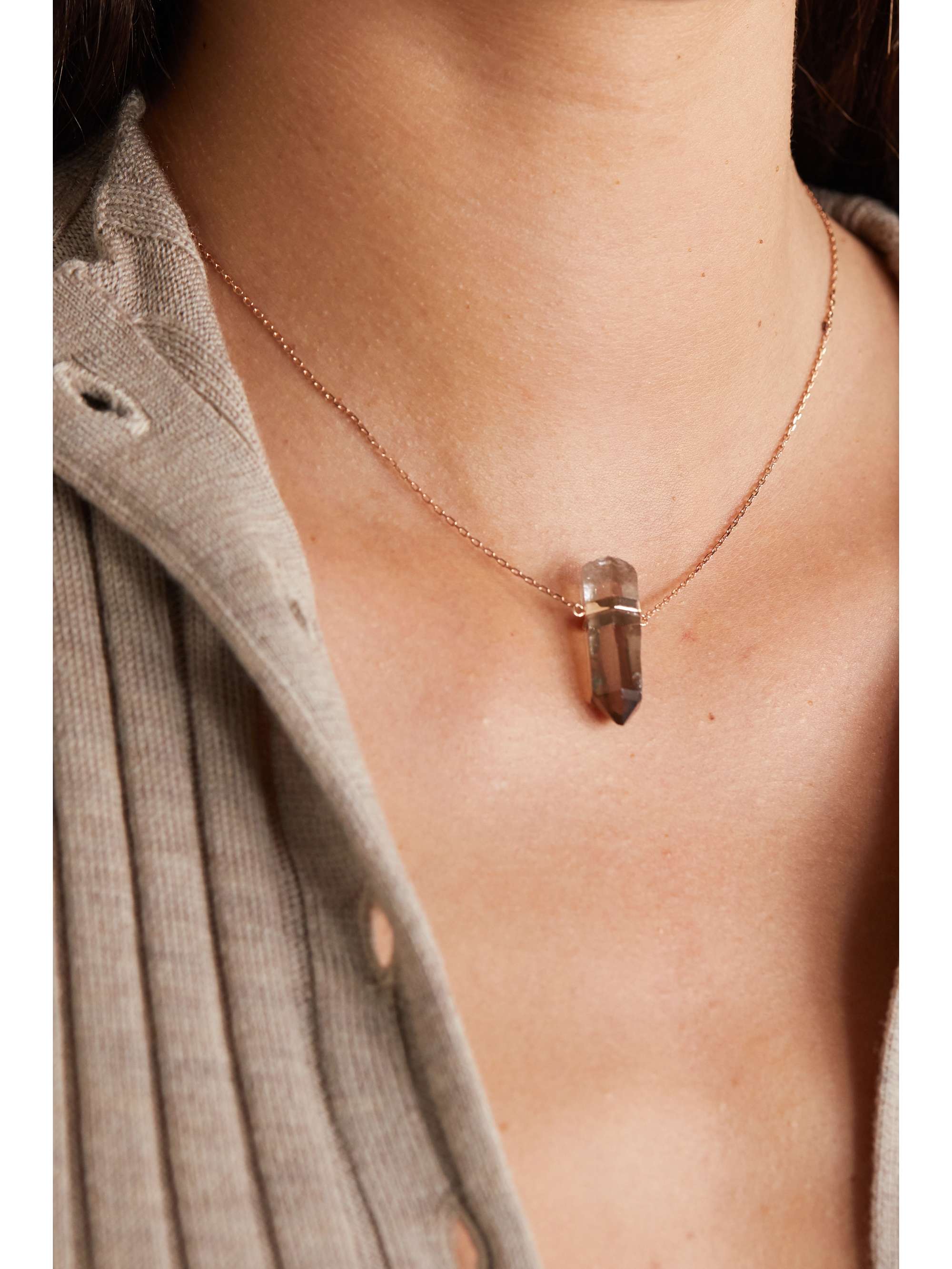 JIA JIA 14-karat rose gold quartz necklace